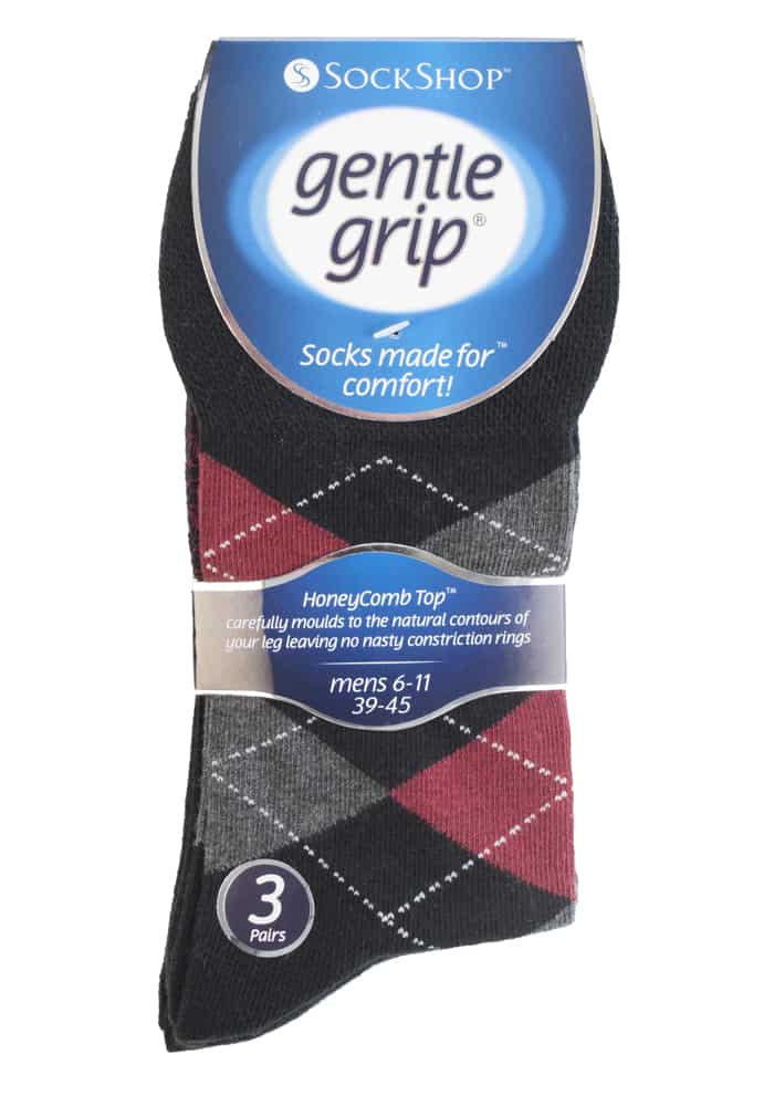 Gentle Grip 6 par herrar icke elastiska strumpor MGG39 – bild 2