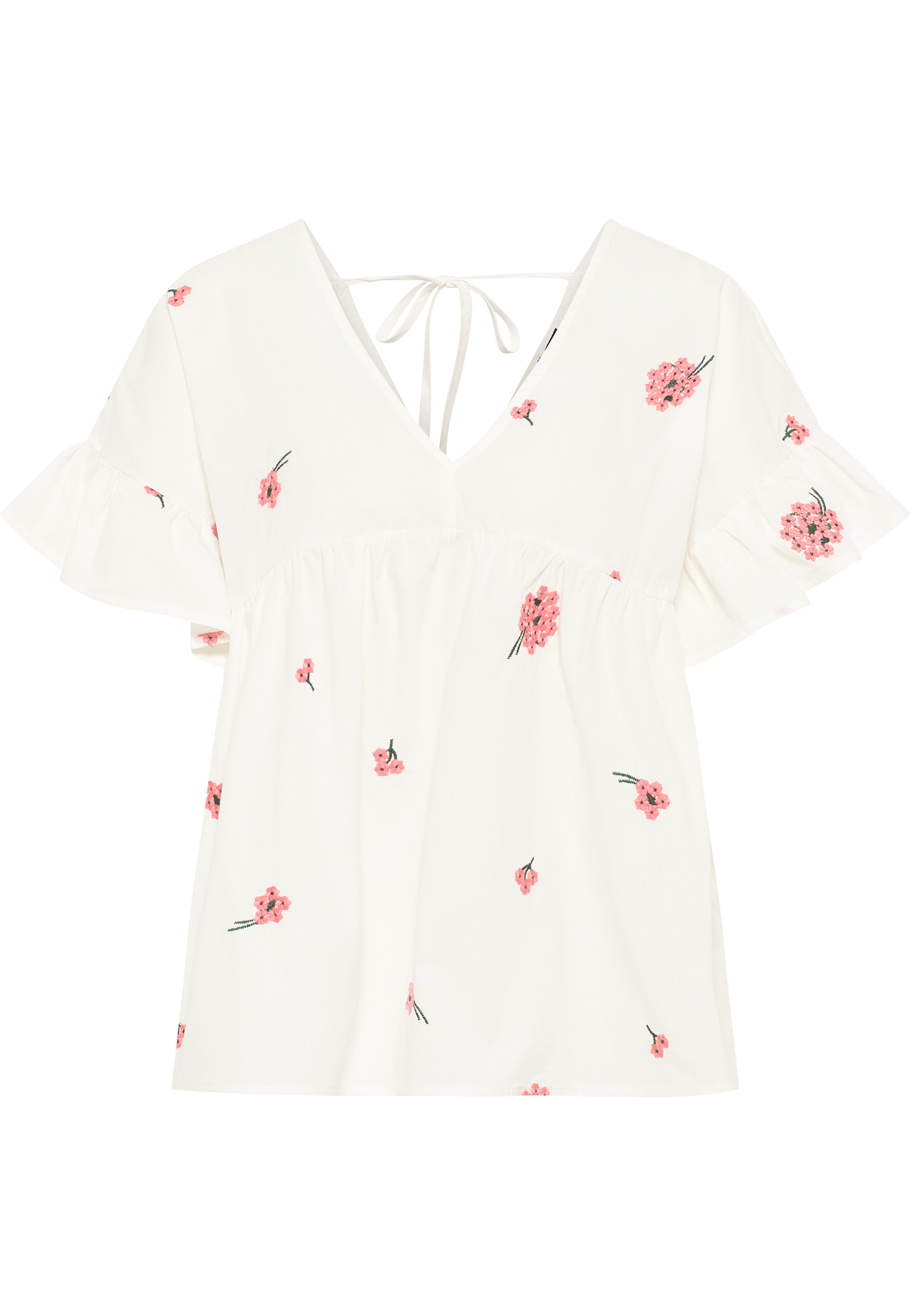 Dreimaster Tunika Damen Wollweiss Koralle