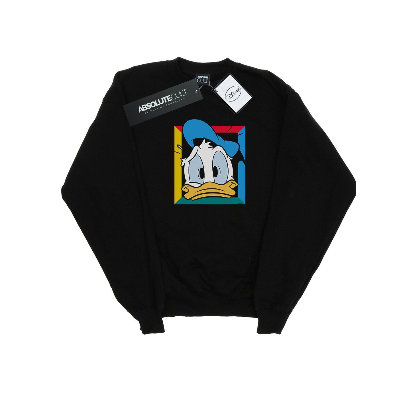 Thumbnail - Disney - "Donald Duck Panicked" Sweatshirt für Herren (Schwarz)