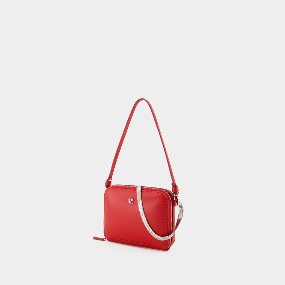 Cloud Chained Handtasche - Courreges - Leder - Rot
