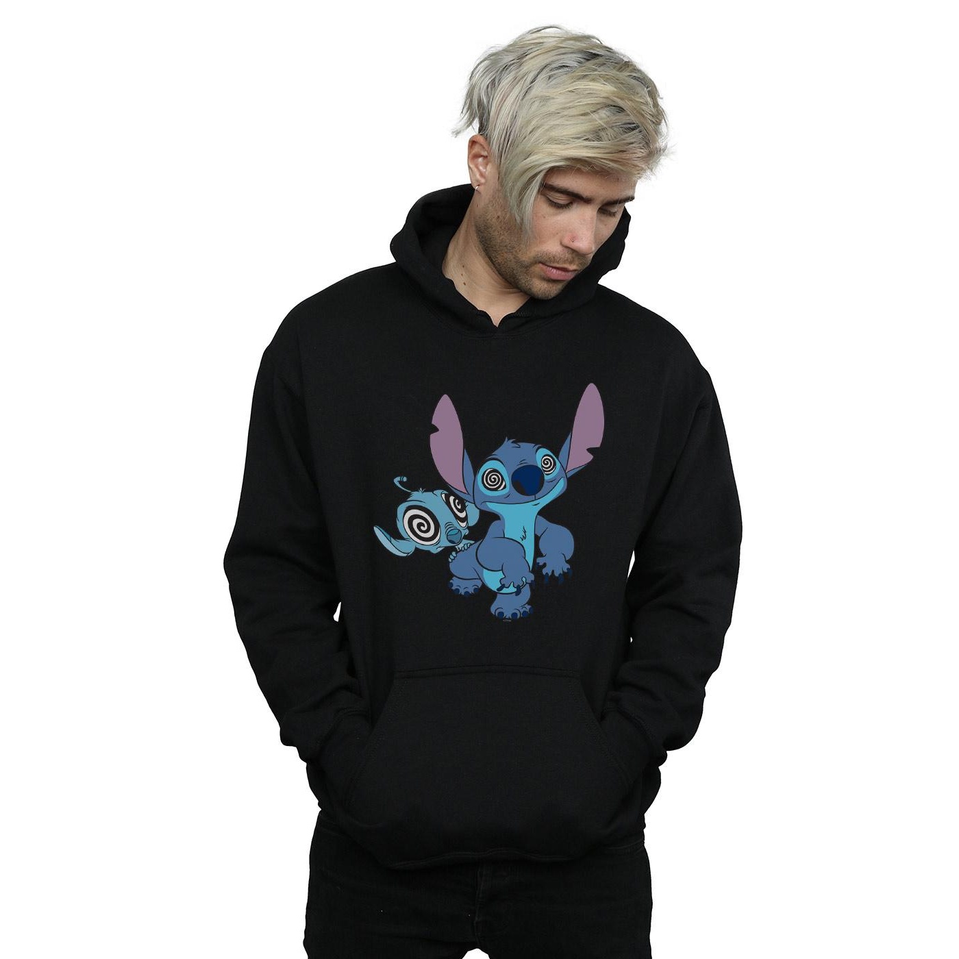 Disney Mens Lilo And Stitch Hypnotized Hoodie (Black) herr – bild 2