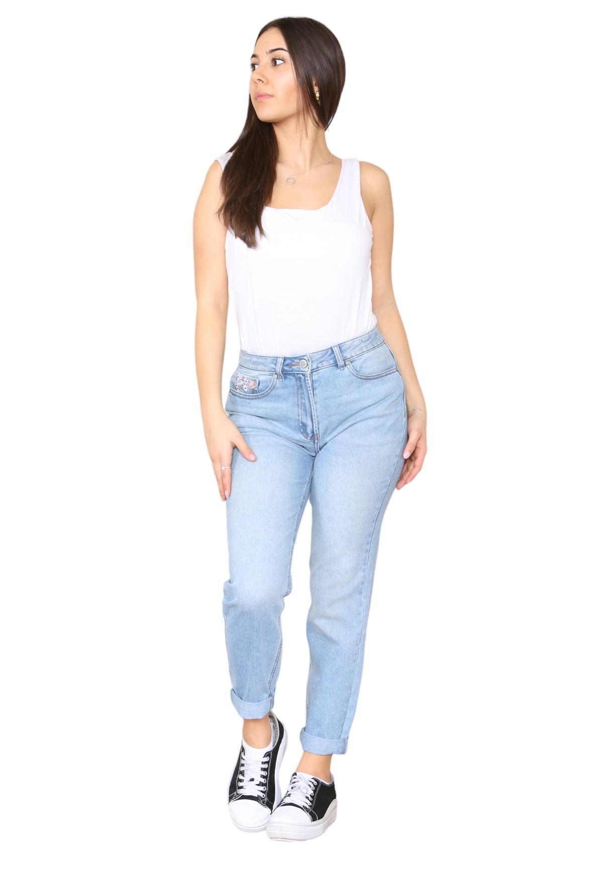 Thumbnail - M&Co Damen-Mom-Jeans mit hohem Bund und schmal zulaufendem, geradem Bein