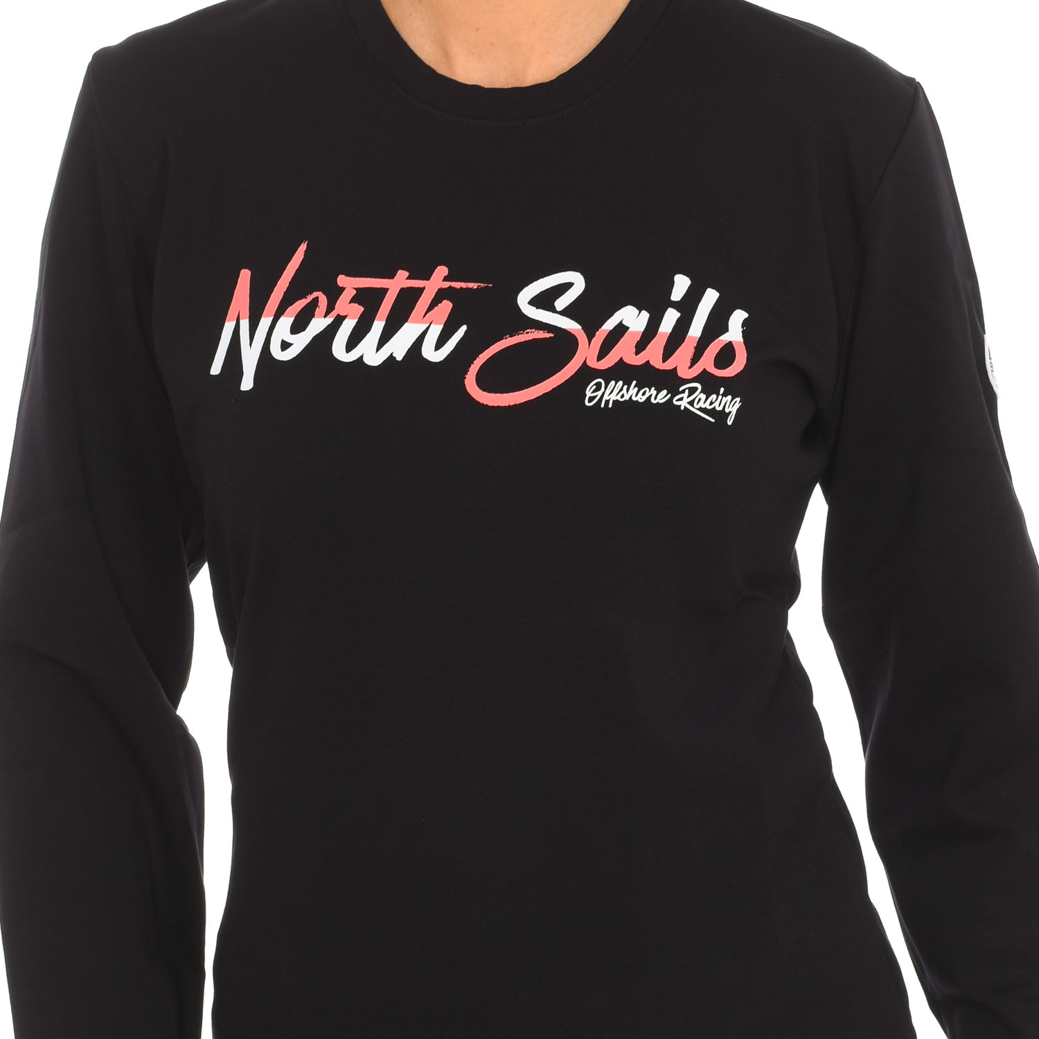 Långärmad sweatshirt med rund halsringning 9024250 dam 2