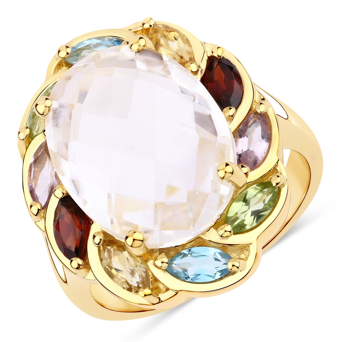 Rafaela Donata Womens Khushi Female Sterling Silver Ring - Gold - Size P