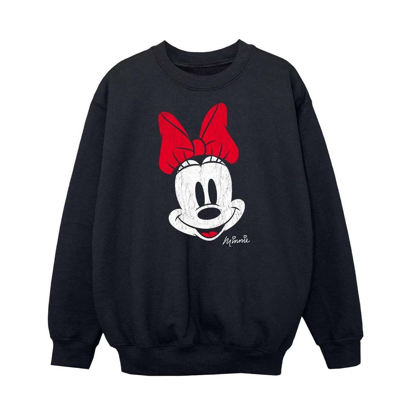 Thumbnail - Disney Mädchen-Sweatshirt mit Minnie-Maus-Gesicht (Schwarz)