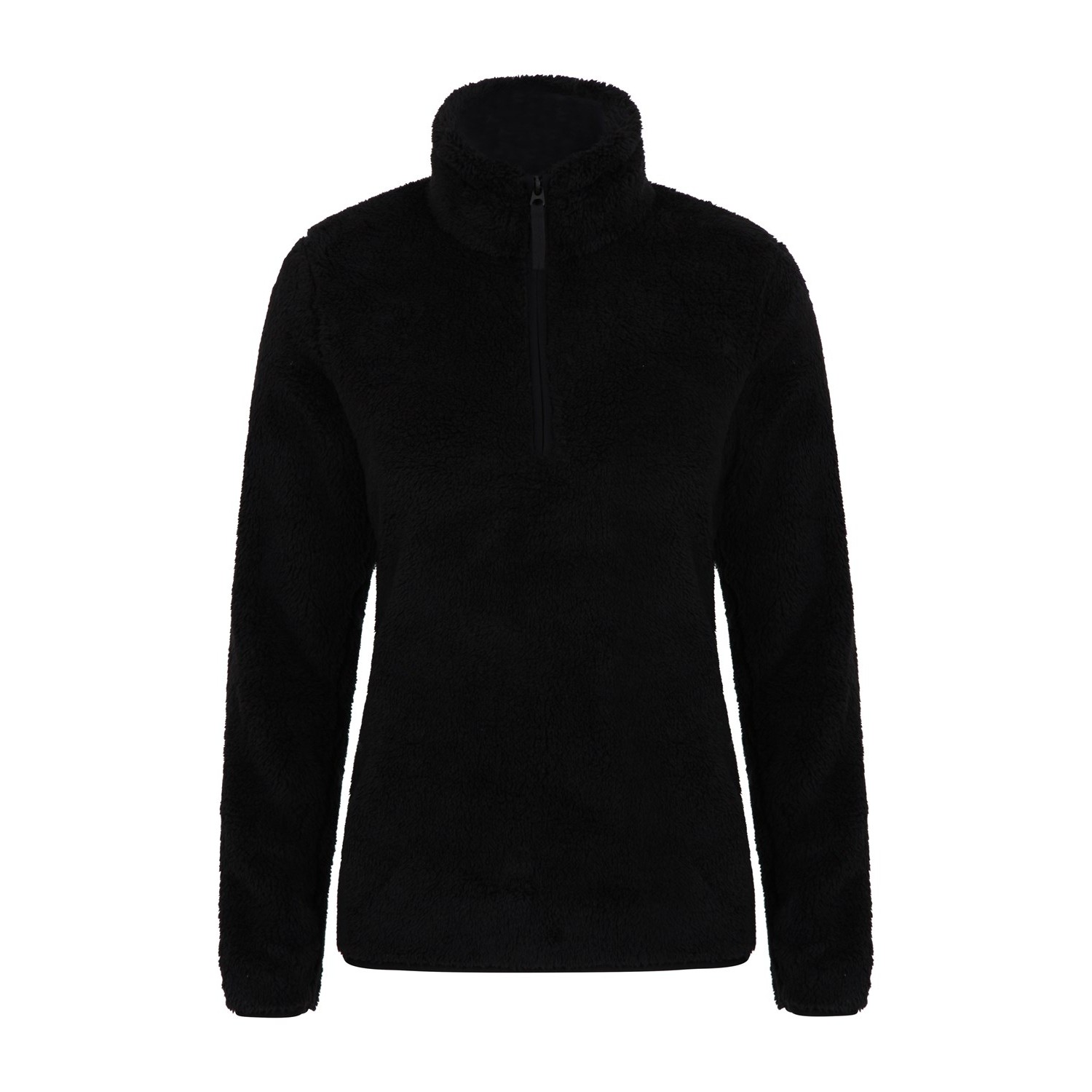 Thumbnail - Mountain Warehouse Damen/Damen Teddy Fleece Quarter Zip Fleece Top (Schwarz)
