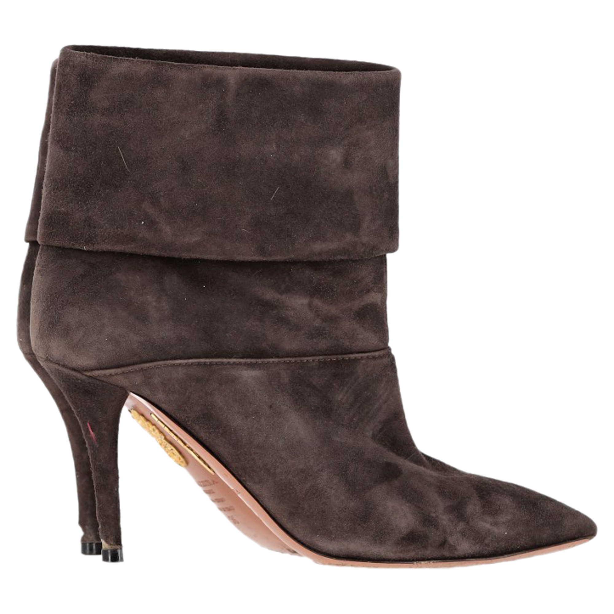 Aquazzura Vikta Ankelklackar i Brunt Mocka