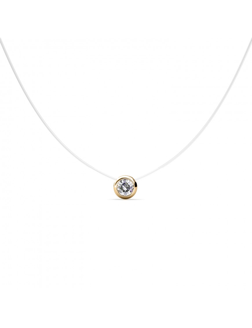 Thumbnail - Mond-Halskette - Gold und Kristall