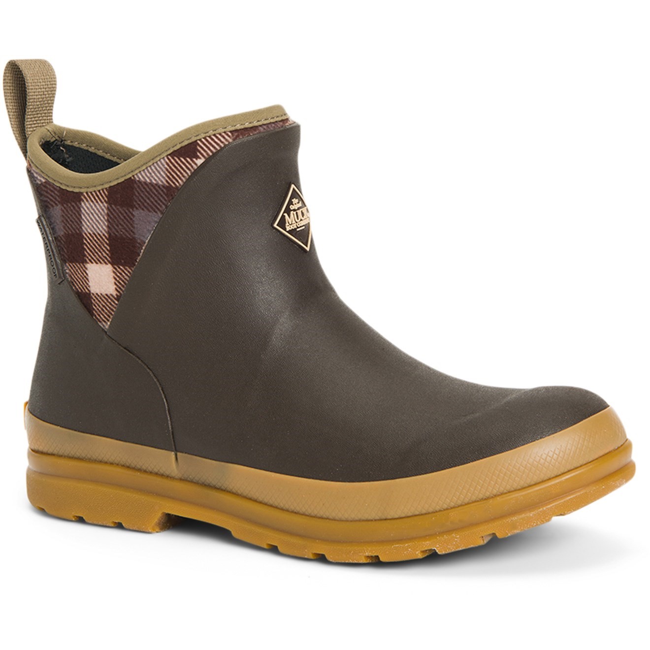 MUCK BOOTS Womens Originals Ankle Wellingtons – Brown Neoprene – Size UK 5
