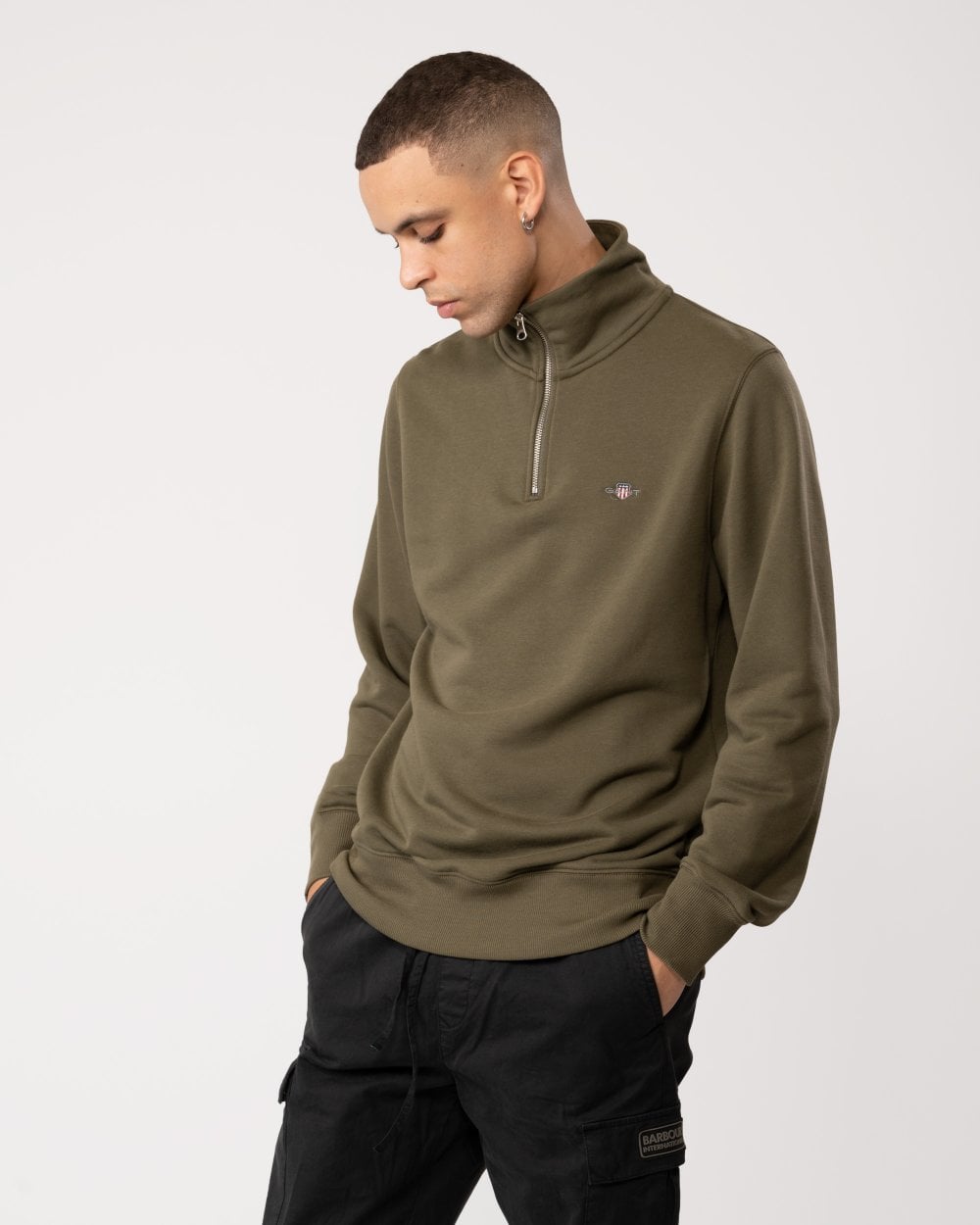 Thumbnail - Gant Regular Shield Half Zip Sweat Sweatshirt