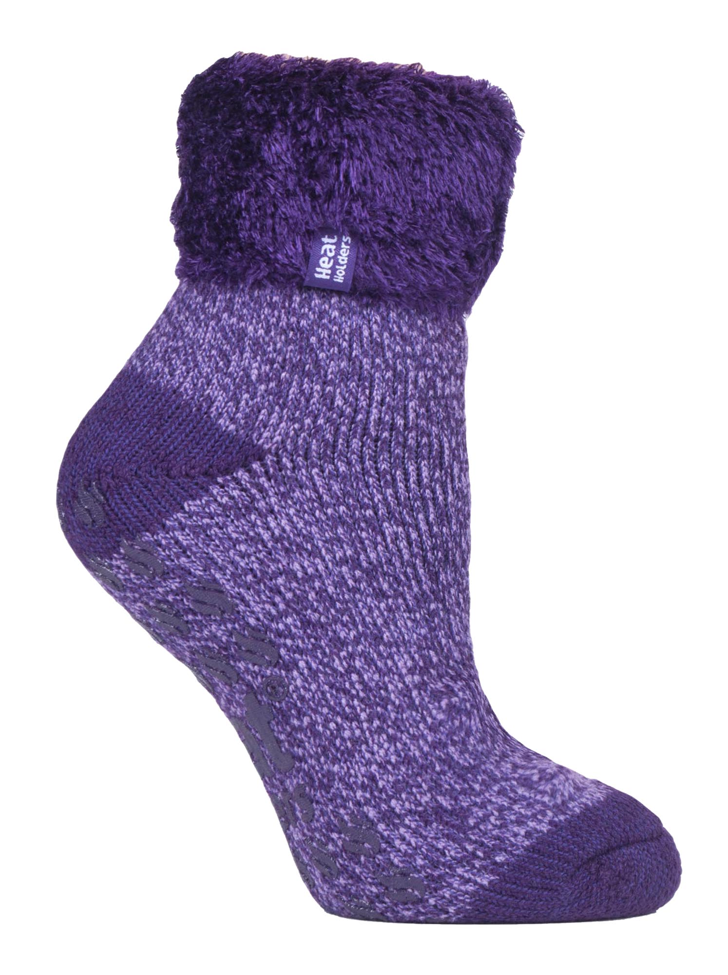 Thumbnail - Kinder Flauschige Bett-Socken | Heat Holders | Warme Gemütliche Thermo-Socken für Jungen und Mädchen - Lila