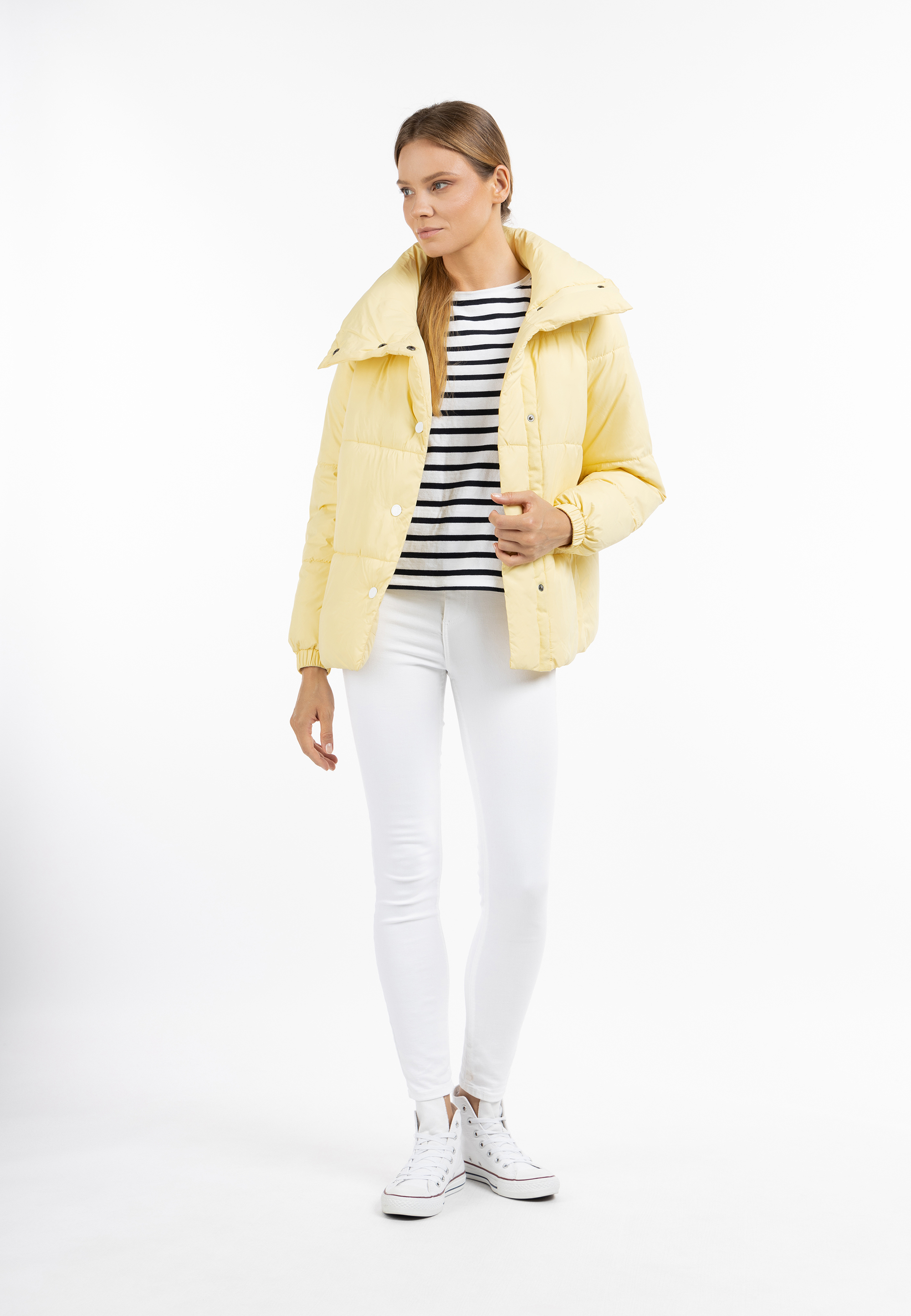 Thumbnail - Dreimaster Wattierte Winterjacke Damen Hellgelb