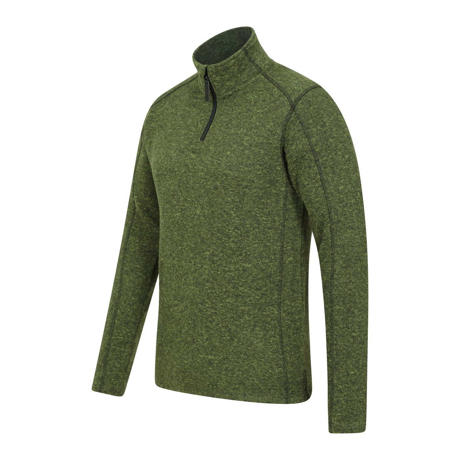 Mountain Warehou Herr Idris II Halvdraget Fleece Topp (Mörk Khaki) – bild 2