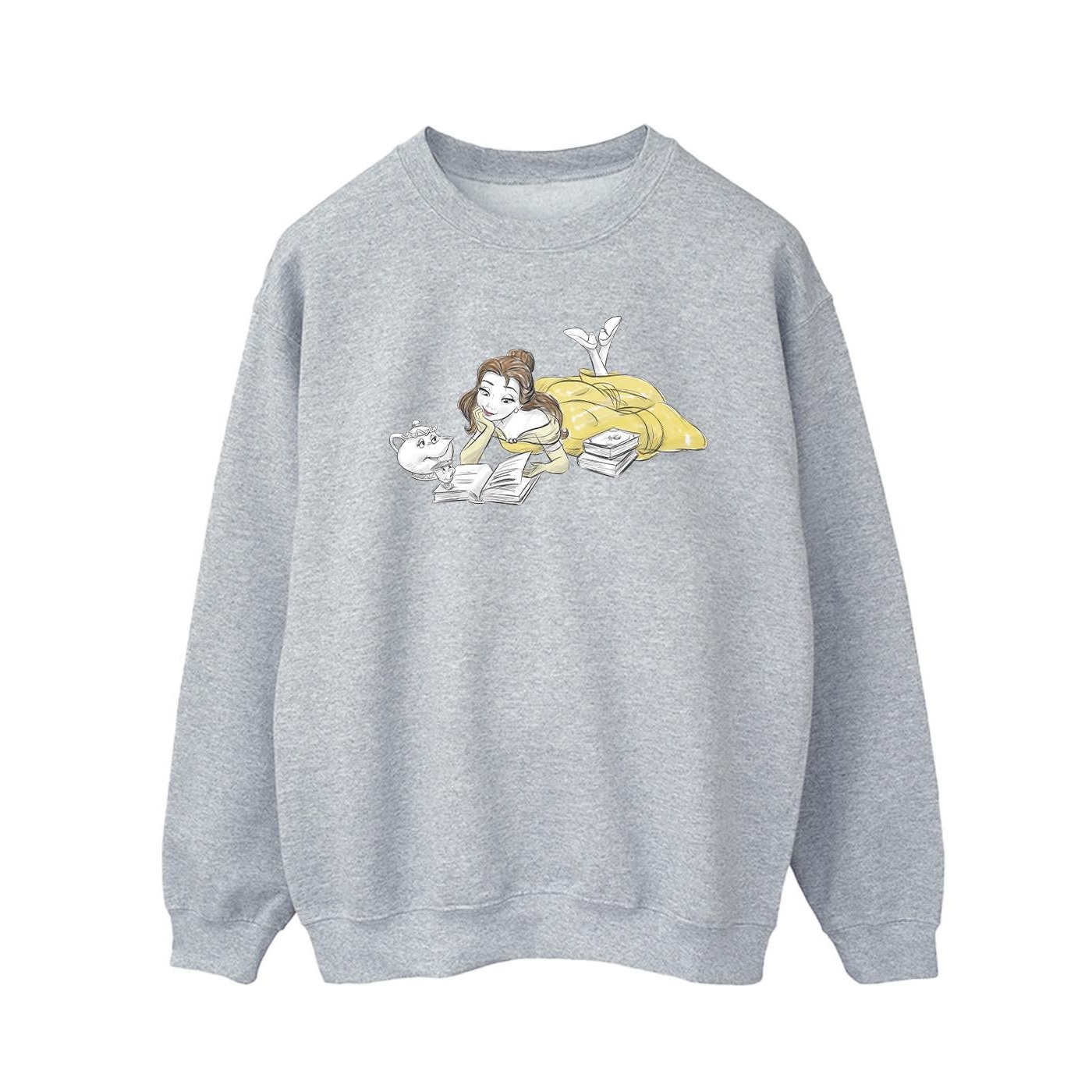 Disney - Sweat BEAUTY AND THE BEAST BELLE READING - Homme (Gris chiné)