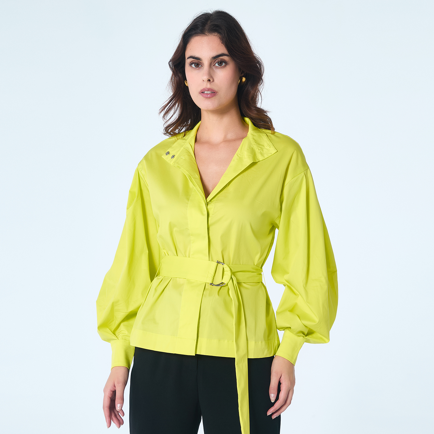 Jas Met Hoge Hals En Riem-image