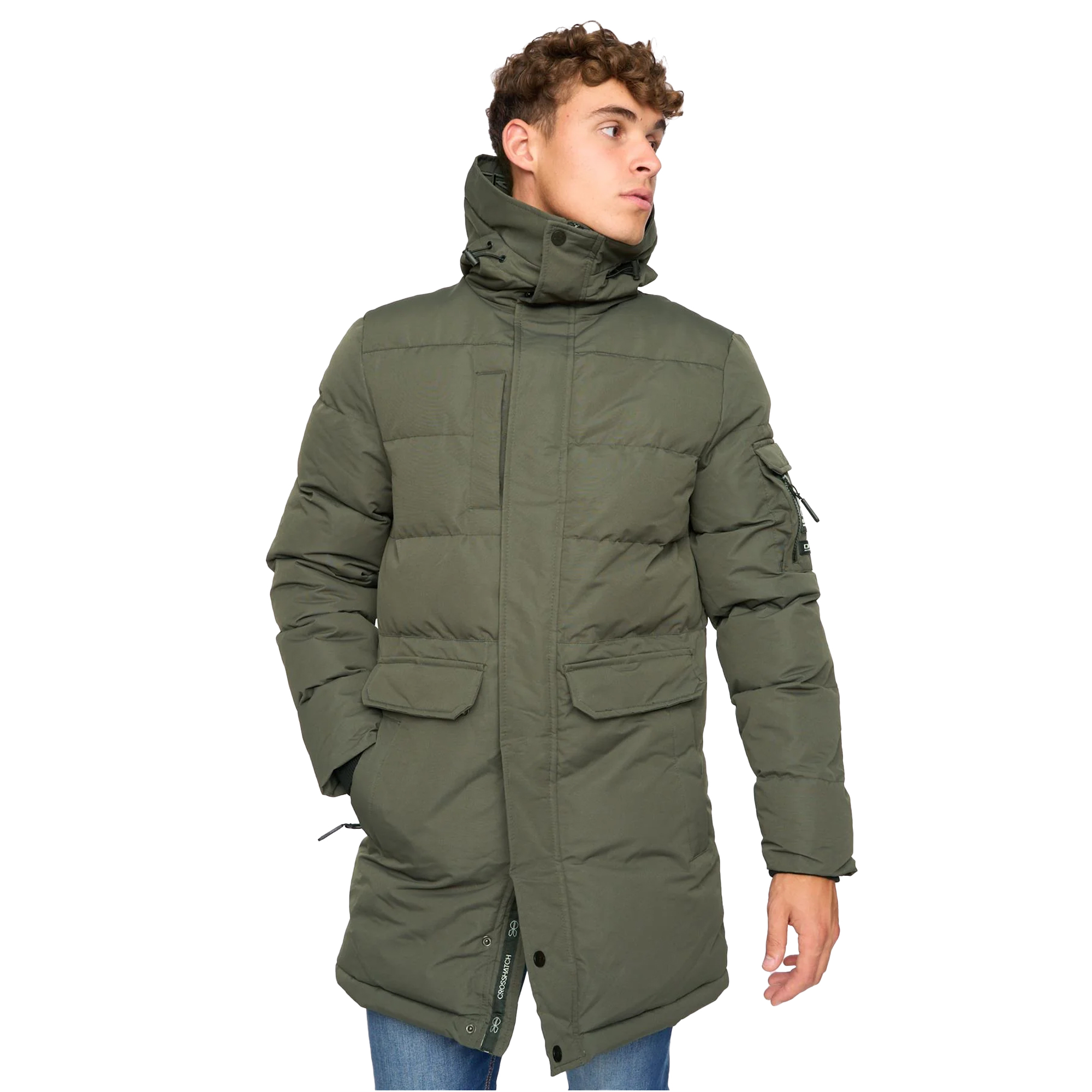 Thumbnail - Crosshatch - "Milwaka" Steppjacke für Herren (Oliv)