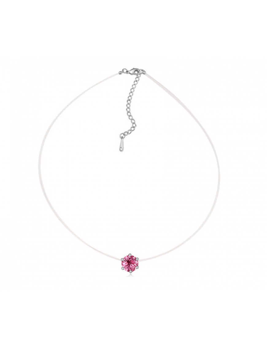 Osynligt halsband silver och