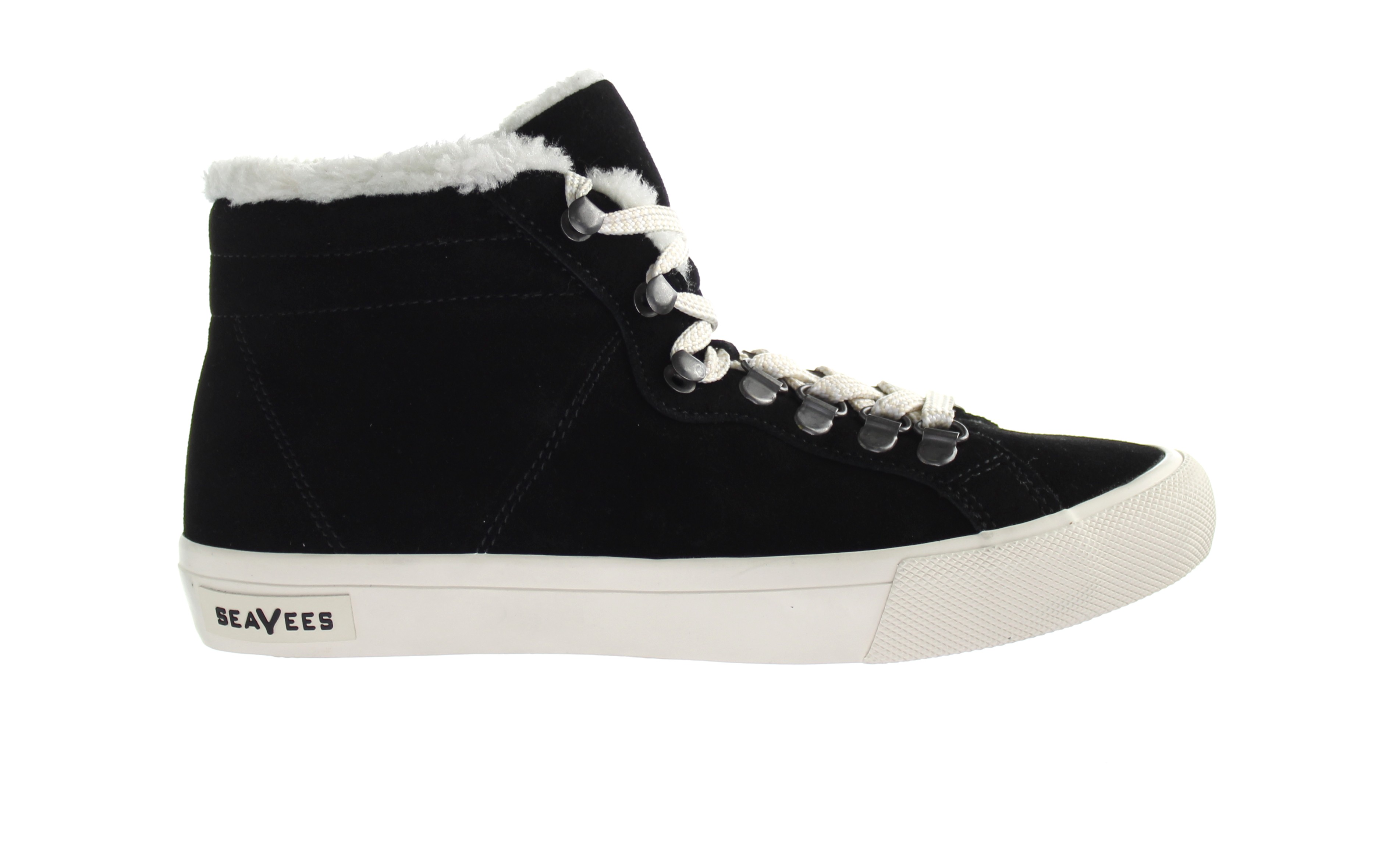 Thumbnail - Seavees Carmel Coast Schnürung schwarzer Wildleder Leder Damenschuhe