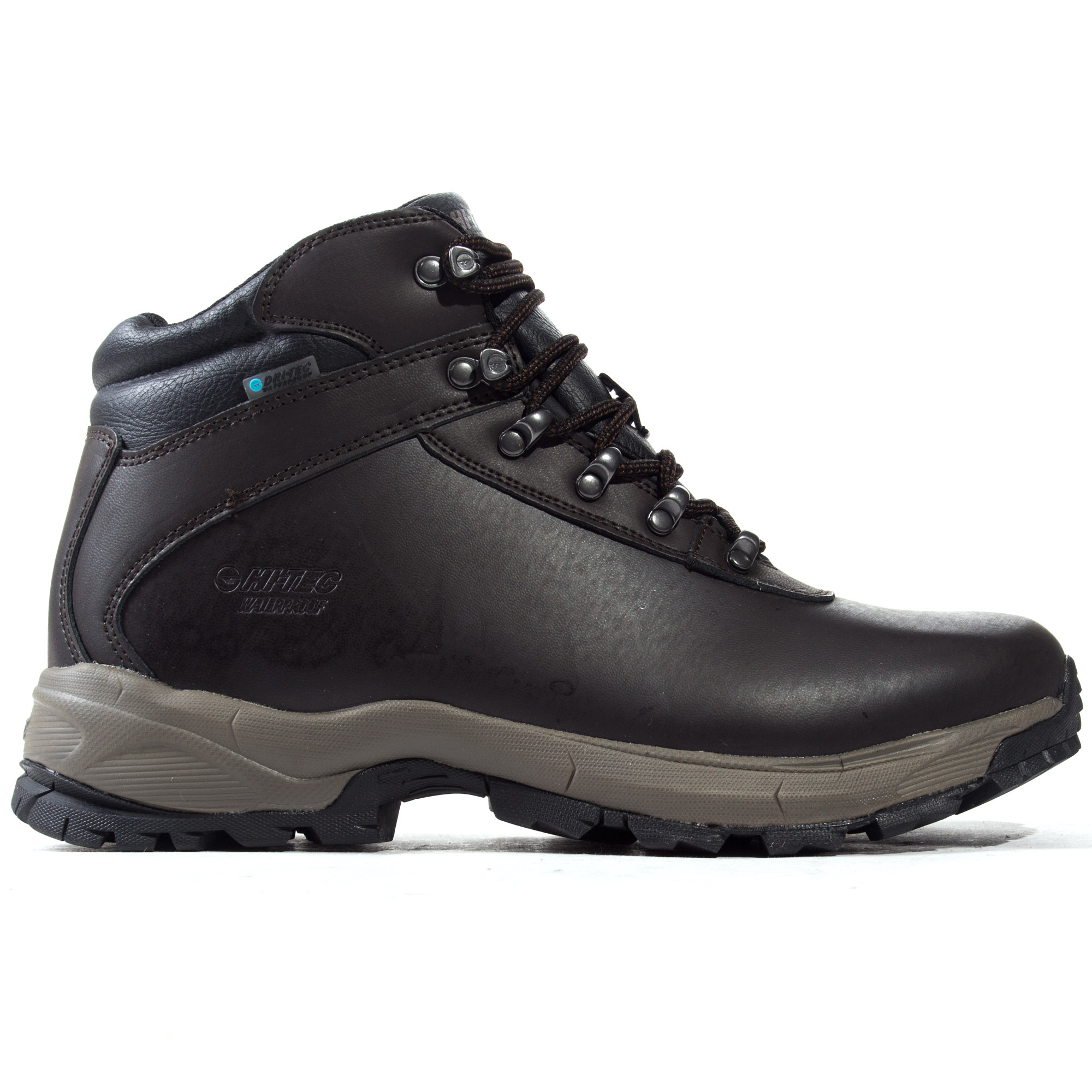 Thumbnail - Hi-Tec Eurotrek Lite Waterproof Kunstleder Herren Wanderstiefel In Dunkelschokolade