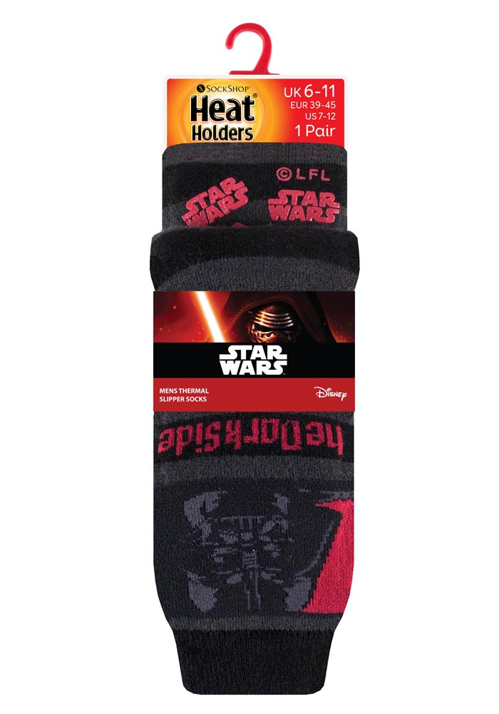 Heat Holders Termiska toffelstrumpor med film - och TV-tema för herrar The Dark Side – bild 2