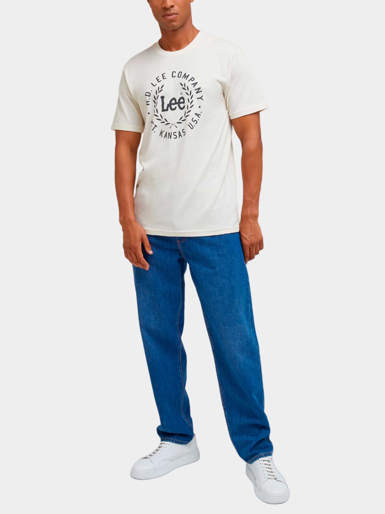 Thumbnail - Lee - logo t-shirt ecru