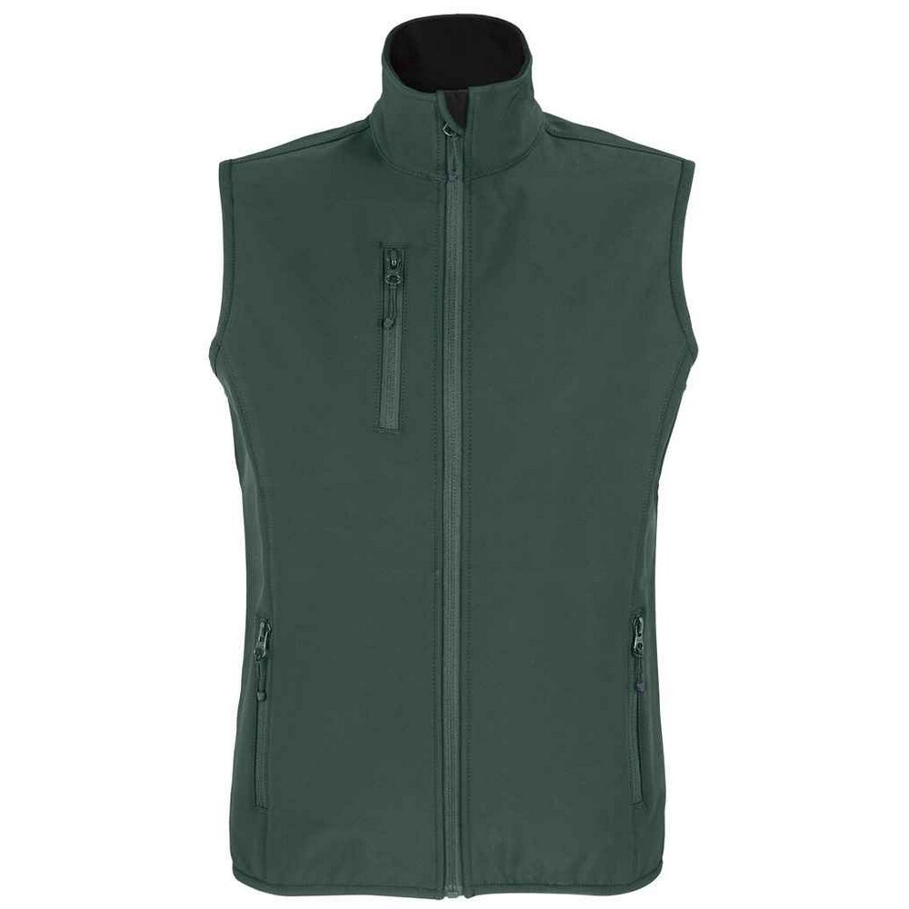 Thumbnail - SOLS Womens/Ladies Falcon Softshell Recycled Body Warmer (Waldgrün)