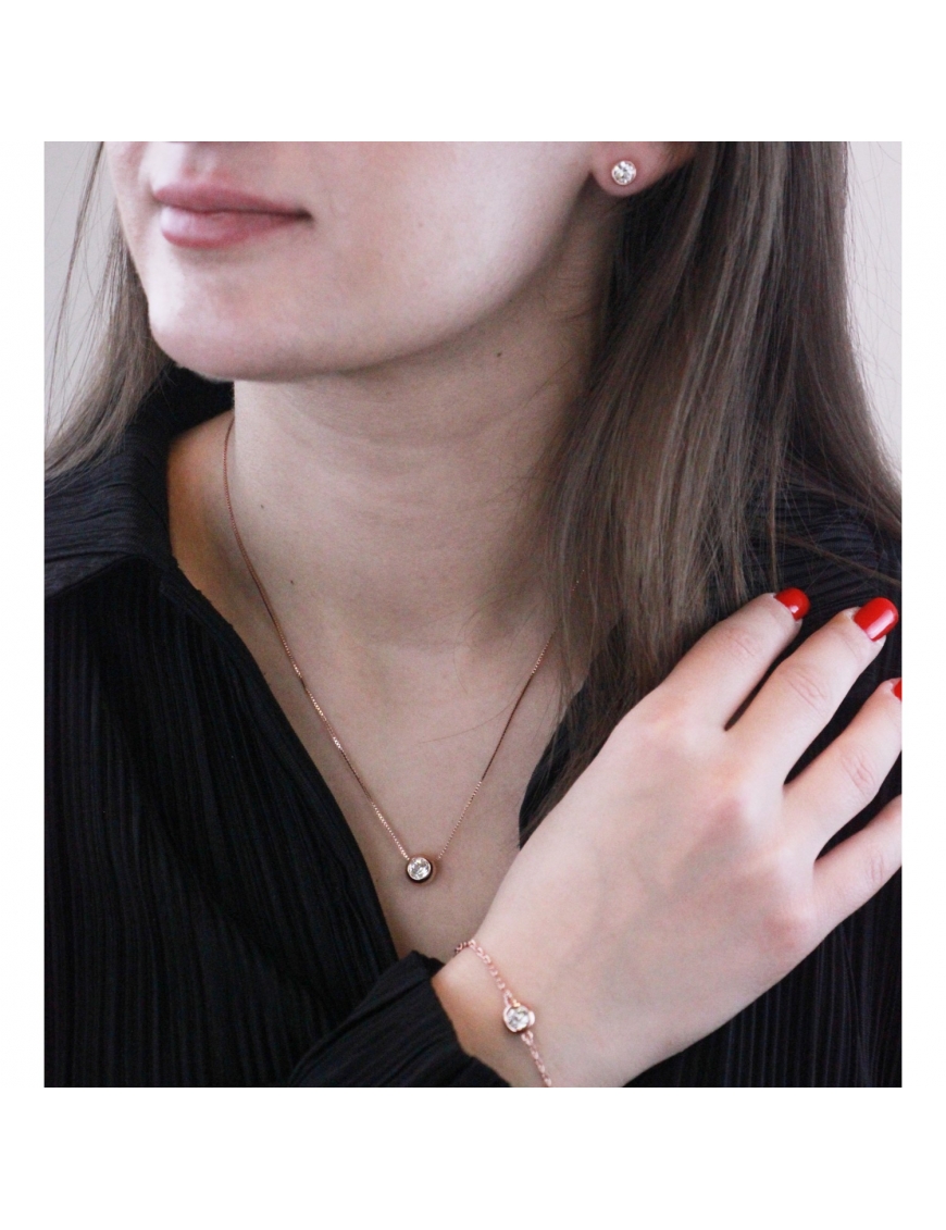 MYC Paris Parures Måne och Födelsesten Or Rosé et Cristal halsband dam – bild 2