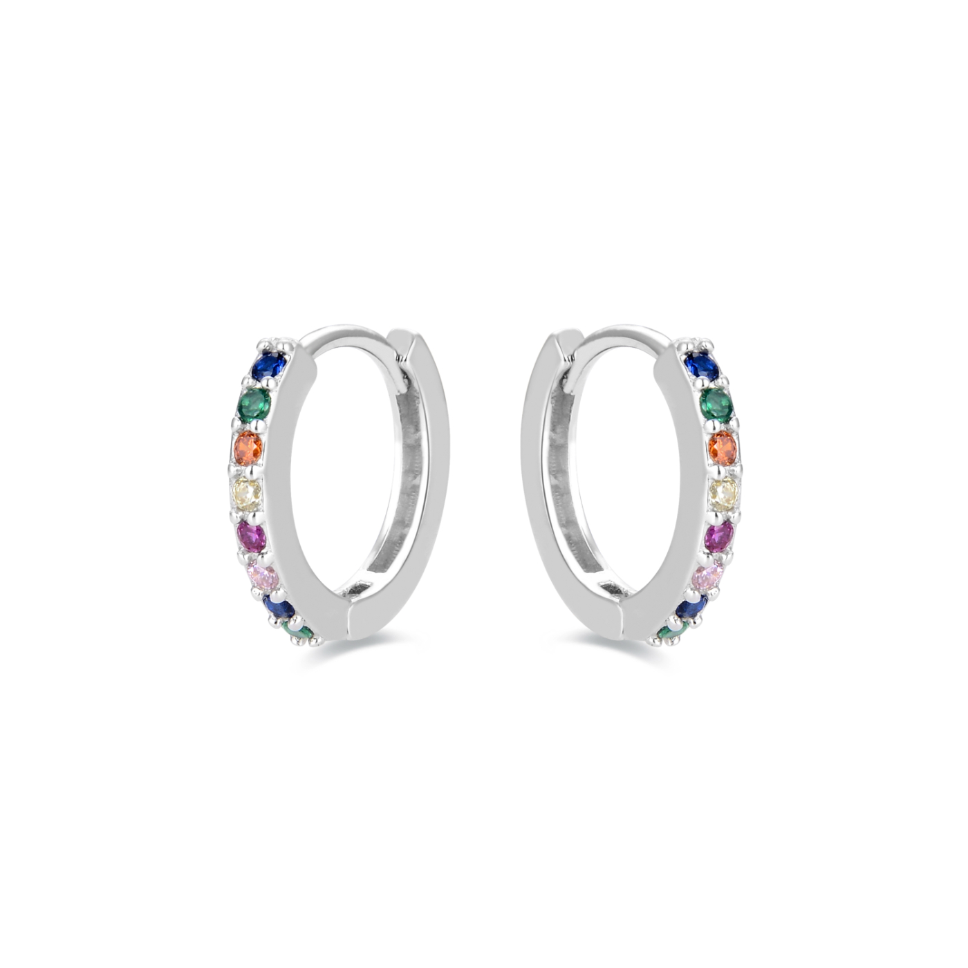 Luxenter valarys örhängen i 925 sterling silver och rodiumpläterad yta flerfärgade kubiska zirkonia dam – bild 2