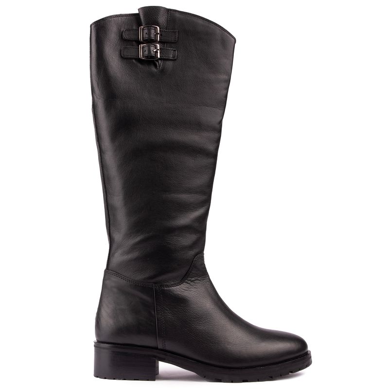 Sole Womens Gabby Knee High Boots – Black Leather – Size UK 5