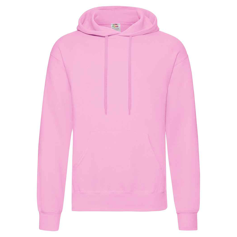 Unisex Classic Hoodie för vuxna (Ljusrosa)