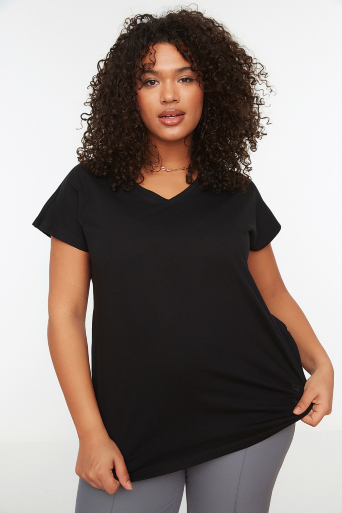 Trendyol Curve Cool Comfort Plus Size T-shirt dam – bild 2