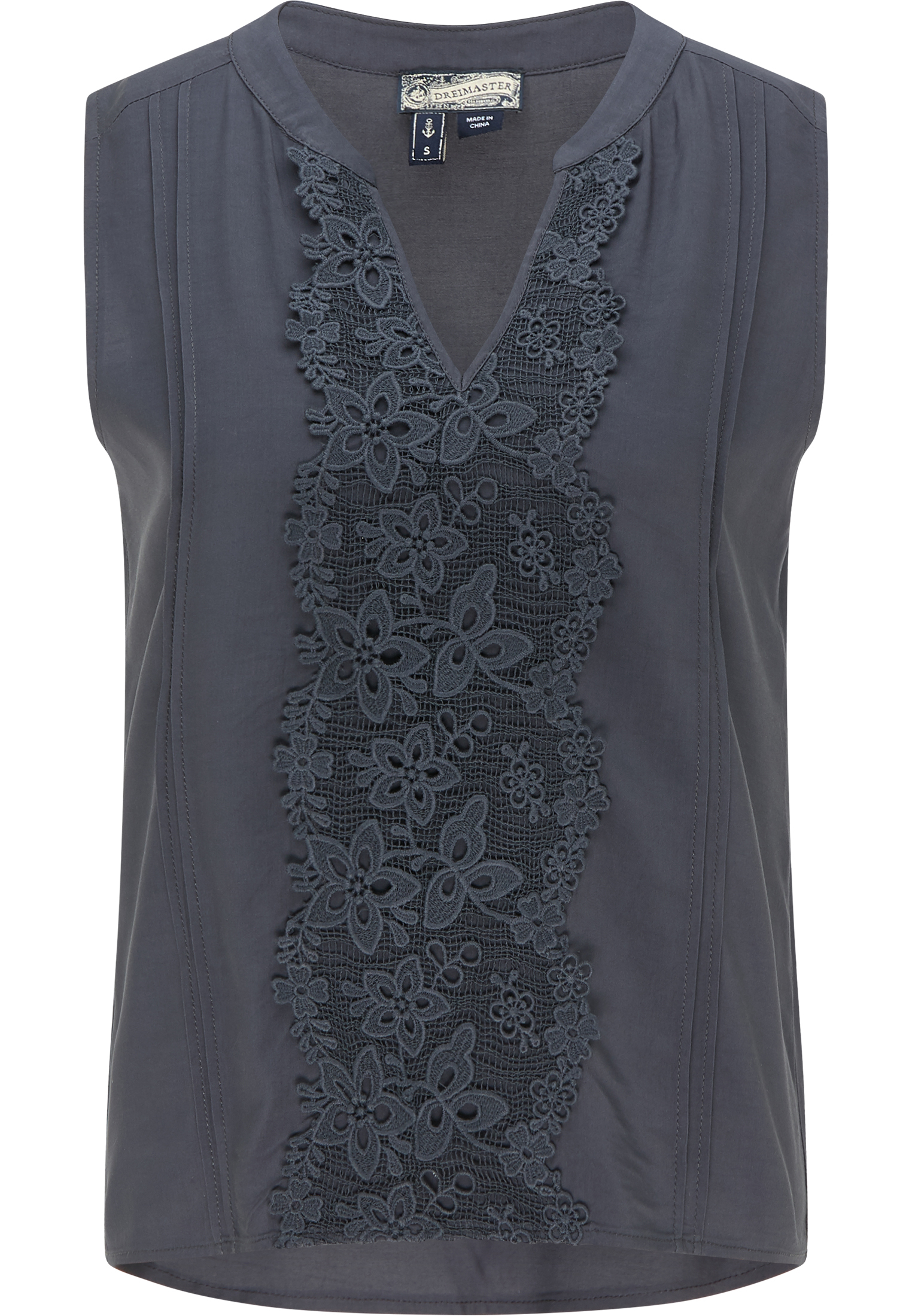 Dreimaster Top Dames Grijs-blauw