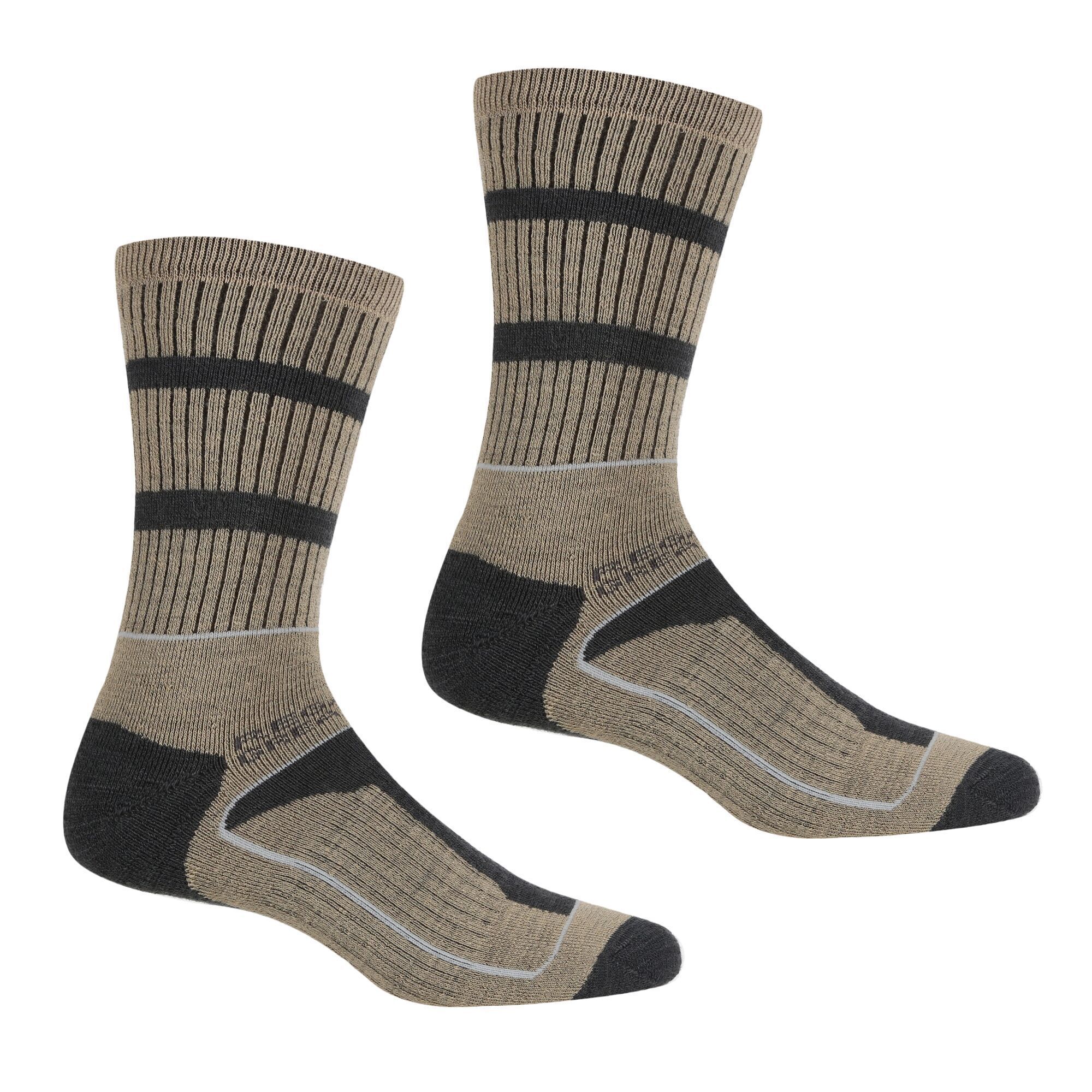 Thumbnail - Regatta - Chaussettes SAMARIS - Homme (Marron clair / Gris)