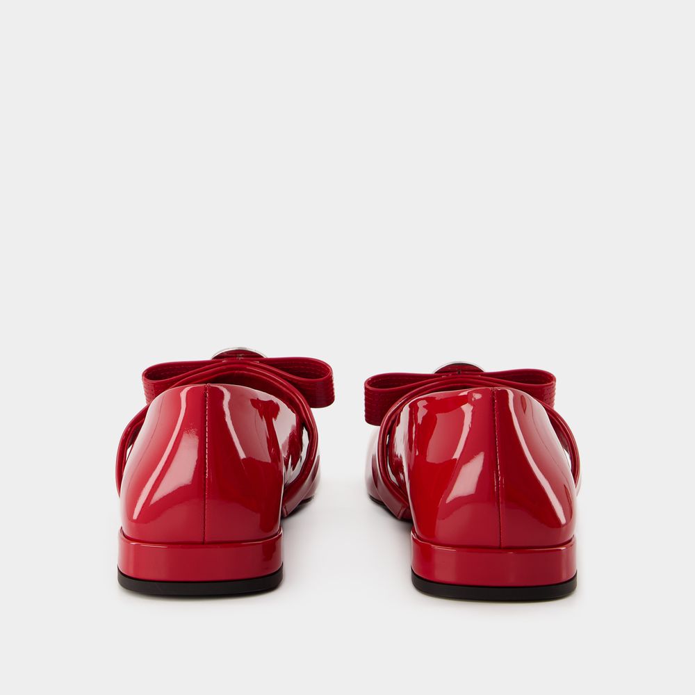 Versace Gianni Ribbon Platta Skor Läder dam – bild 2