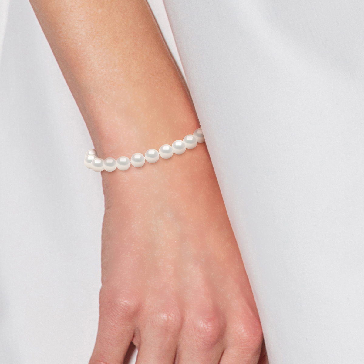 Diadema Armband Äkta sötvattenspärlor Vitguld dam – bild 2