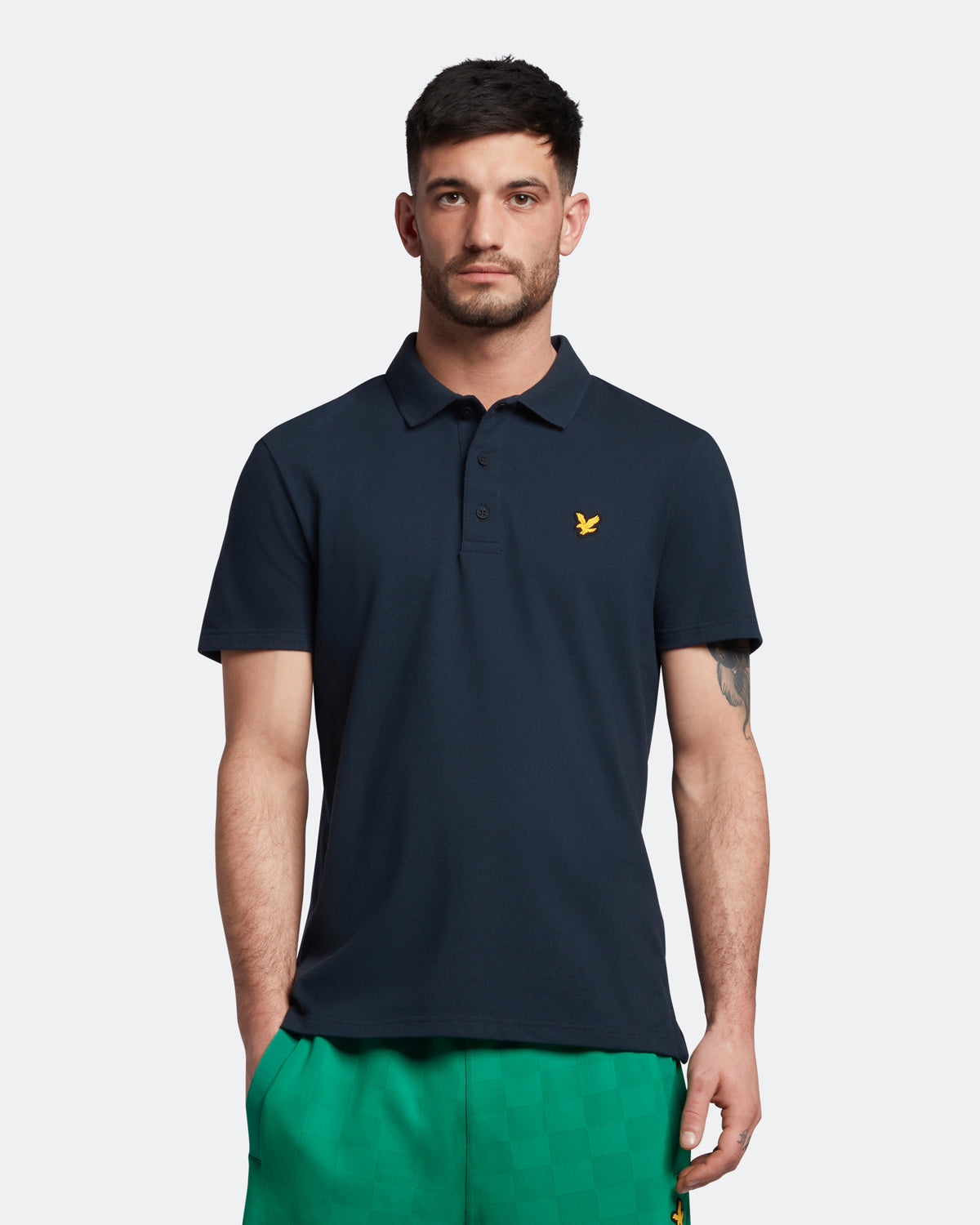 Thumbnail - Lyle & Scott Sport Poloshirt mit kurzen Ärmeln in Marineblau