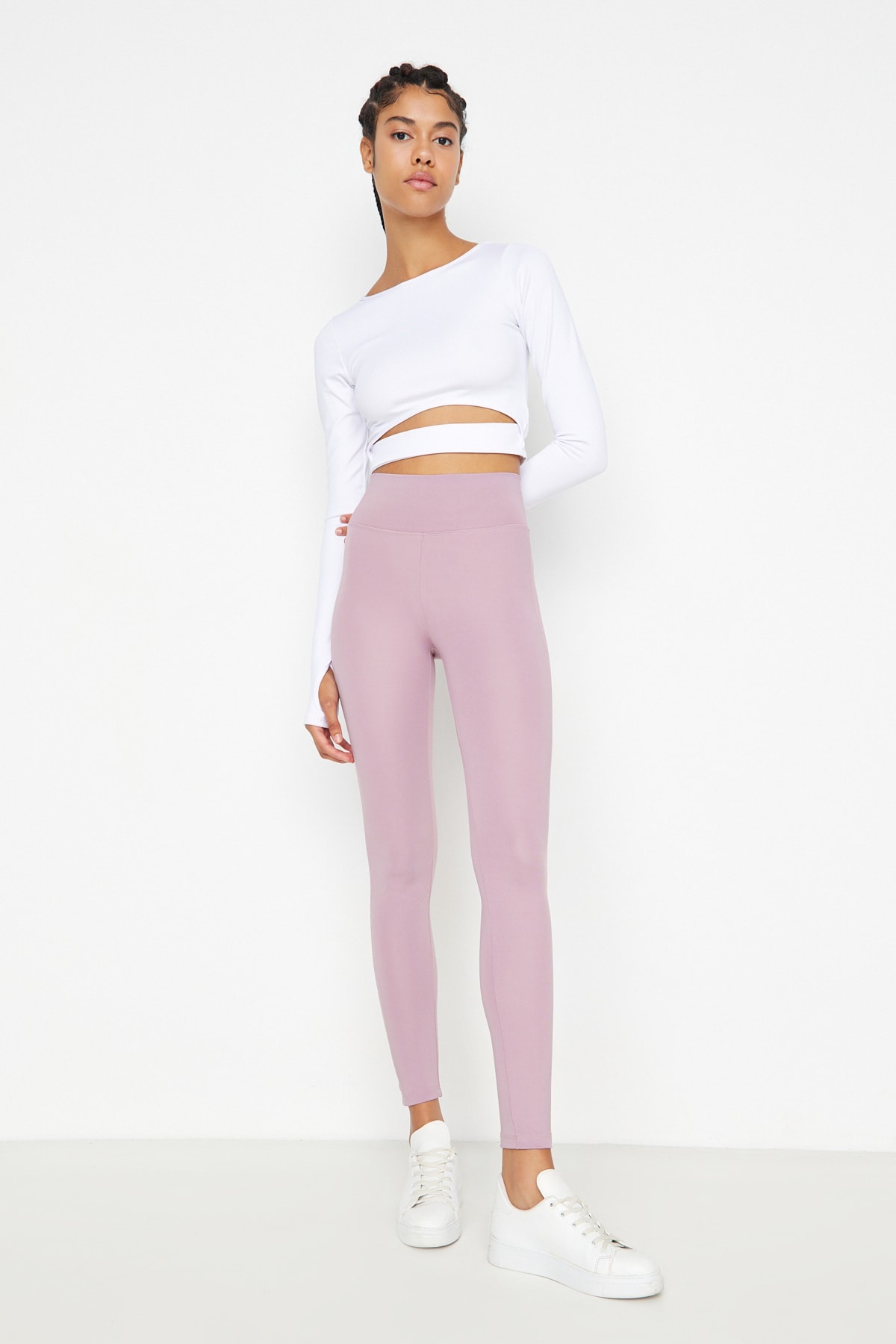 Dam 7/8 Storlek Högmidjade Tight Sportleggings
