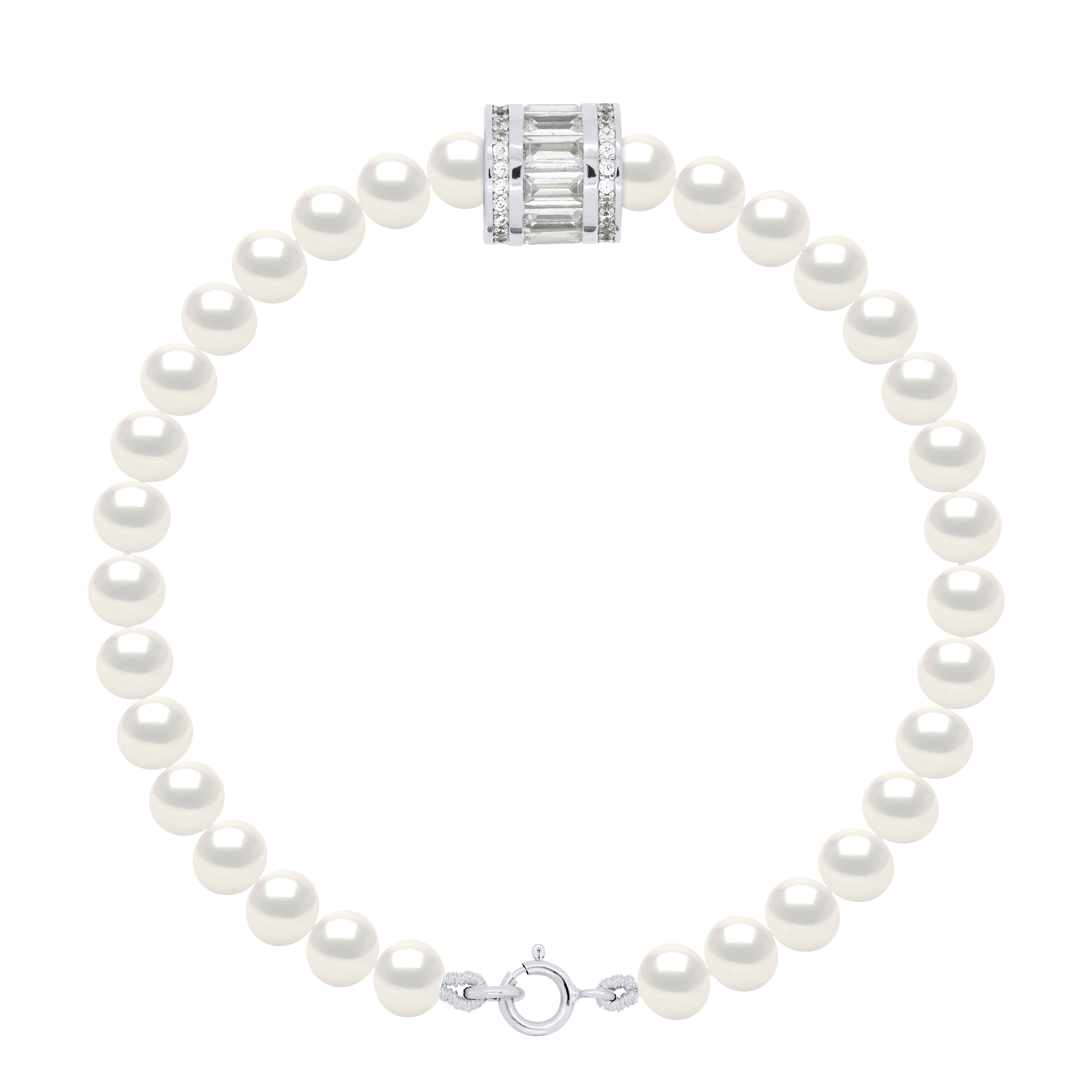 Thumbnail - Armbandreihe aus echten Süßwasser-Zuchtperlen, halbrund, 5–6 mm