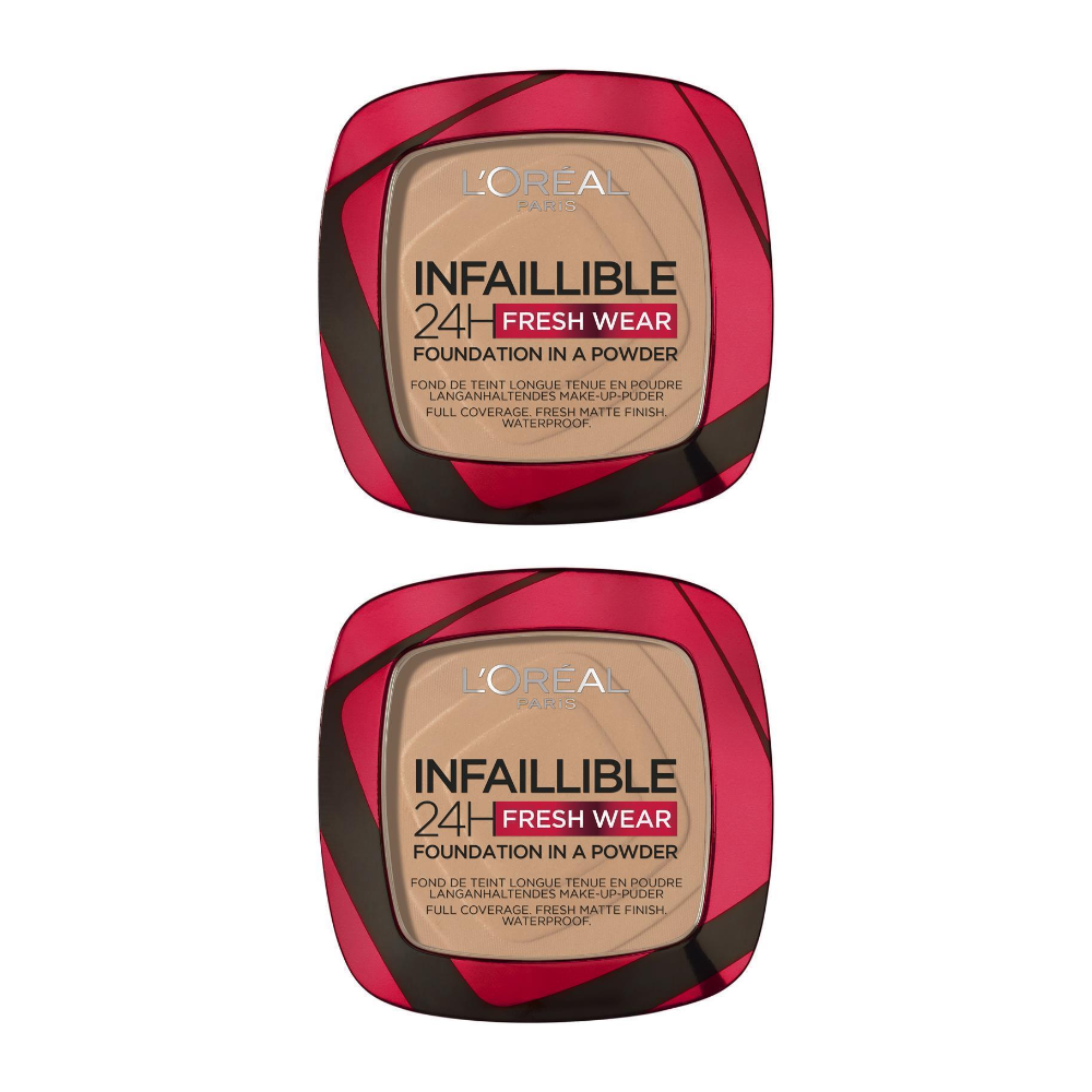 Thumbnail - 2 x L'Oréal Paris Infallible 24H Frischer Wear Puder-Foundation 9g - 220 Sand