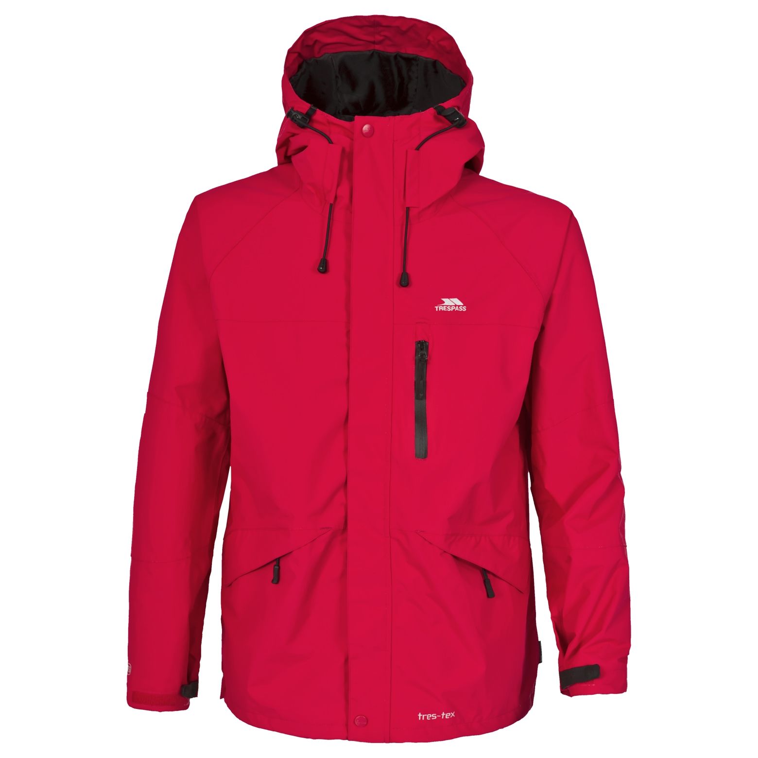 Thumbnail - Trespass Mens Corvo Hooded Full Zip wasserdichte Jacke / Mantel