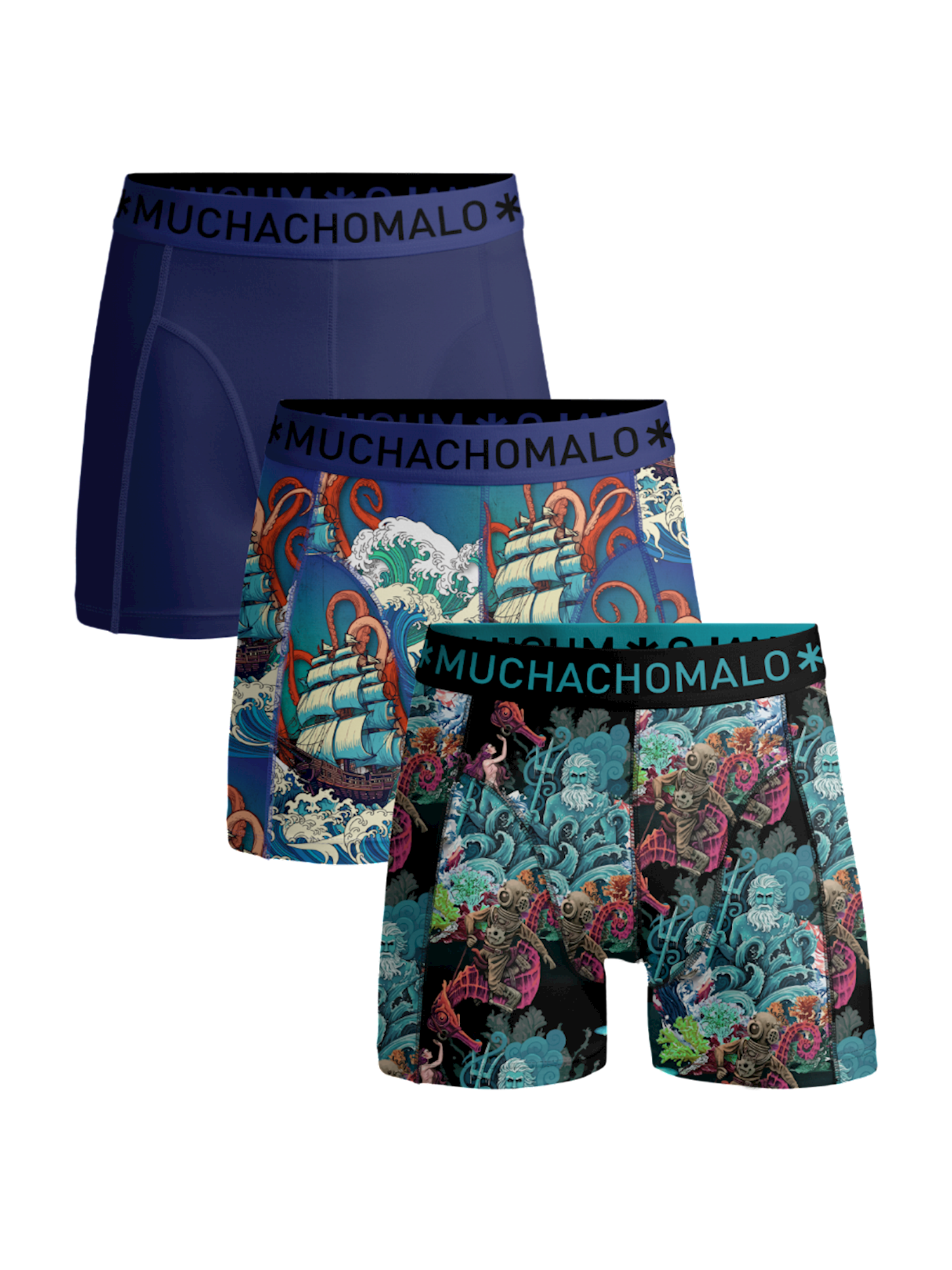 Thumbnail - Muchachomalo Herren Boxershorts – 3 Stück – Herren Unterhosen