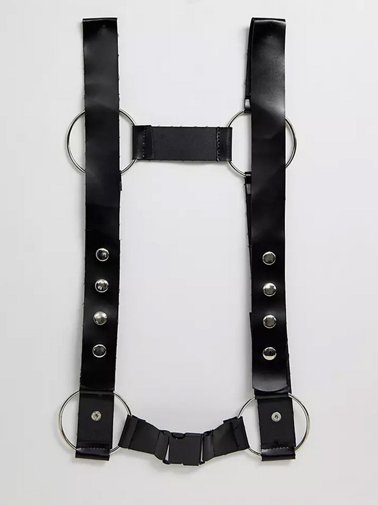 SVNX Mens Harness Belt with Adjustable Straps - Black Pu - One Size