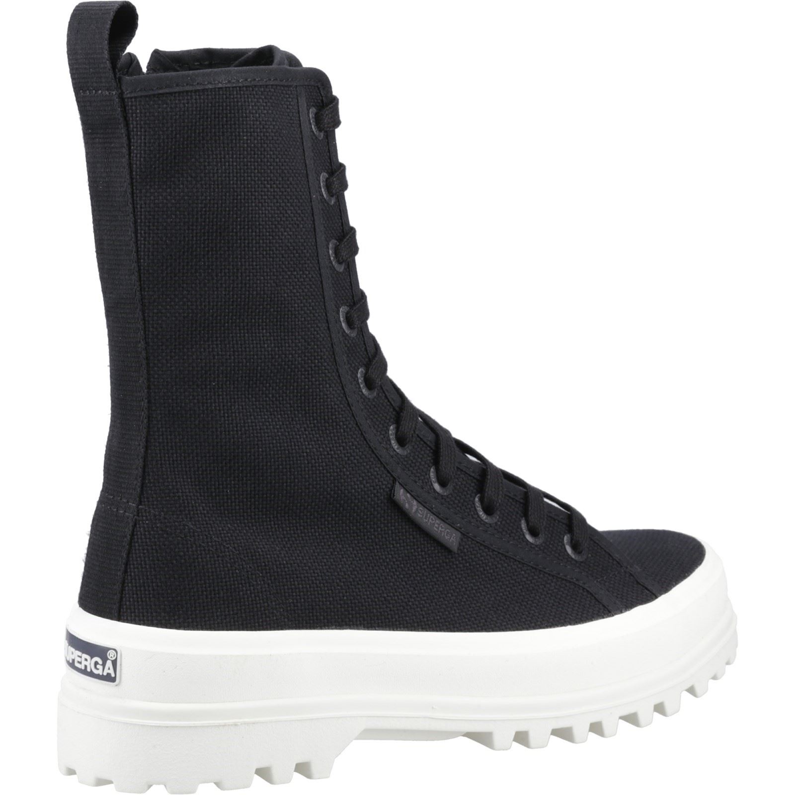Superga 2641 Alpina Hög Bomullsblandning Dam Svarta Kängor – bild 2
