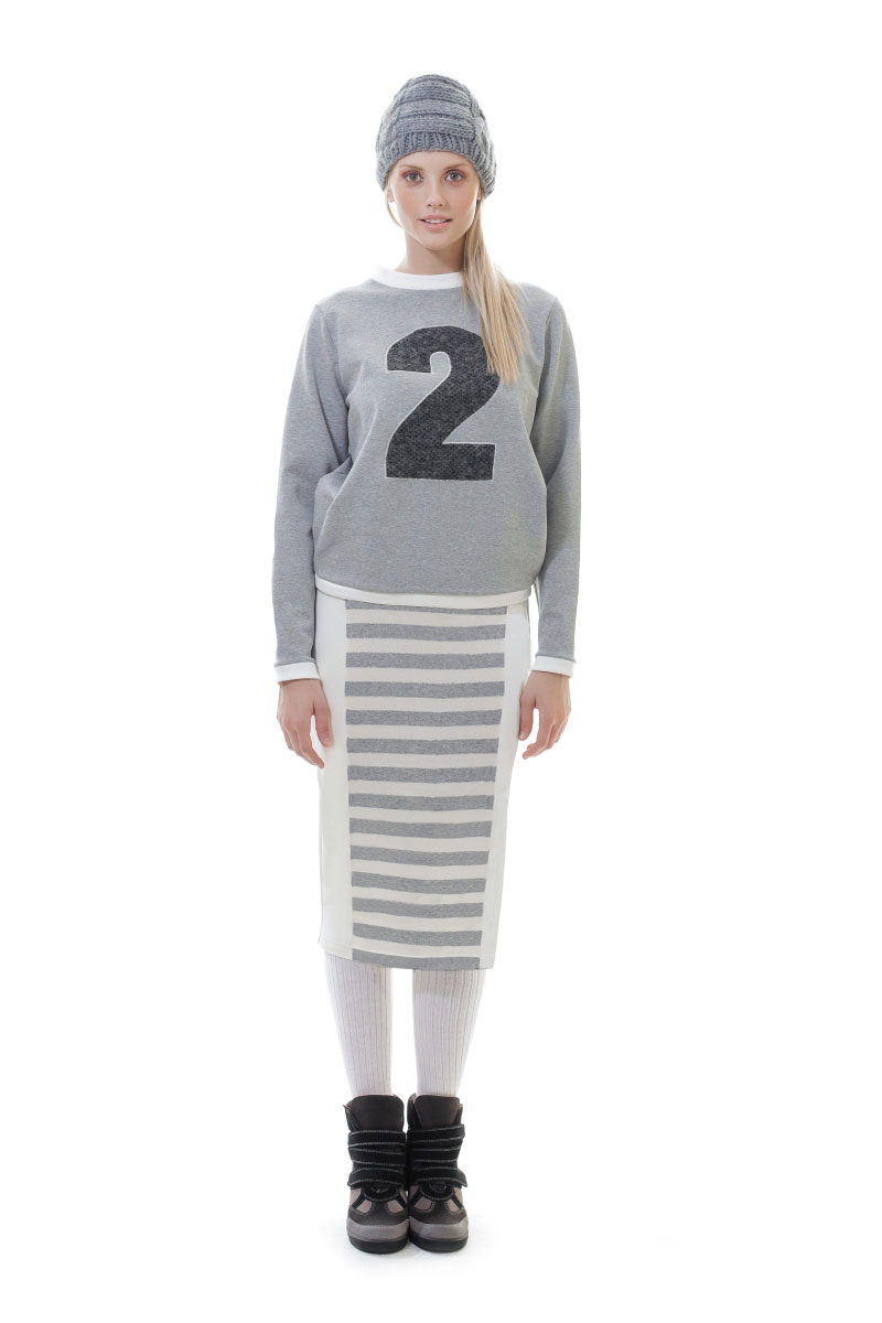 Thumbnail - Sportliches Sweatshirt in Grau