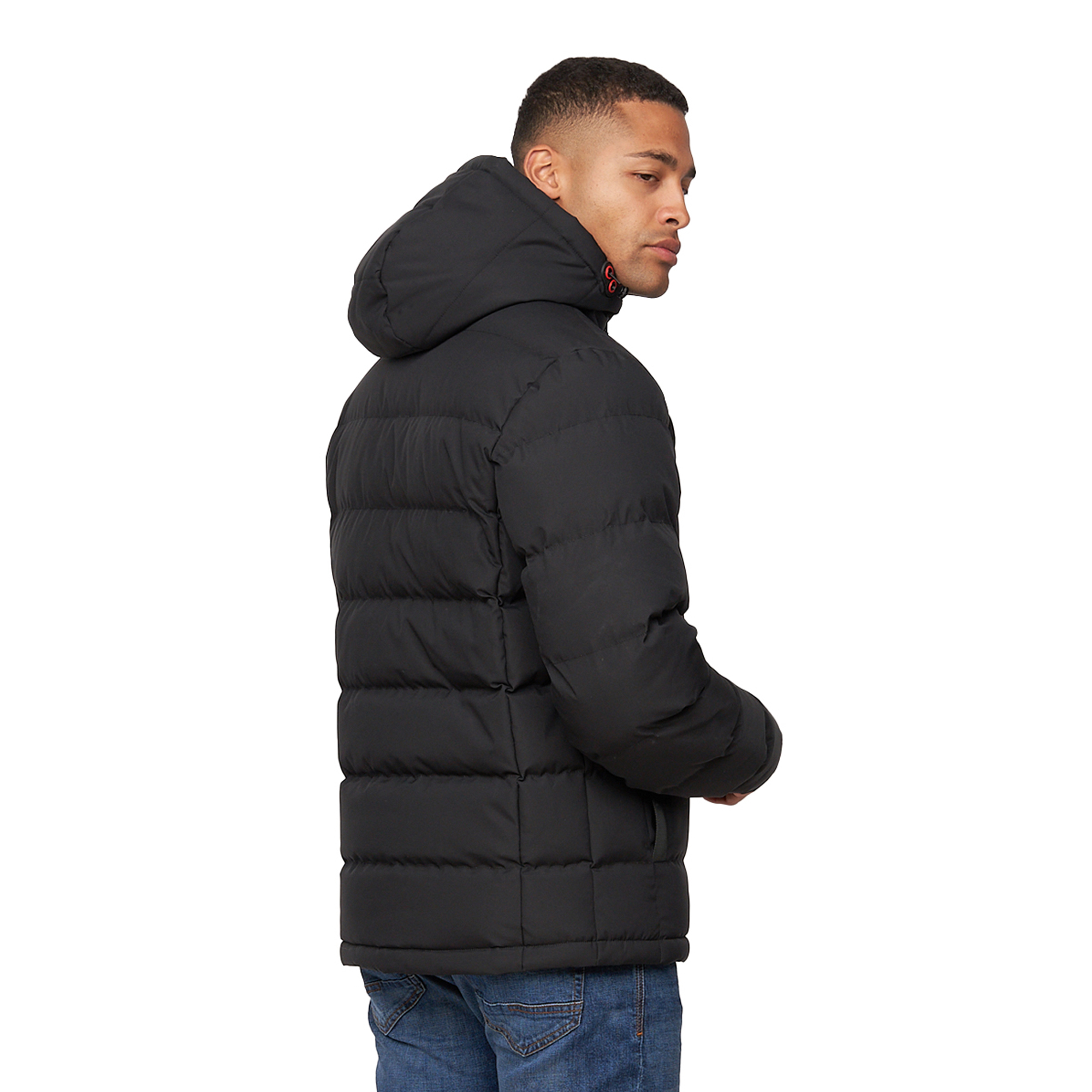 Crosshatch Mens Kampnew präglad jacka (svart) herr – bild 2