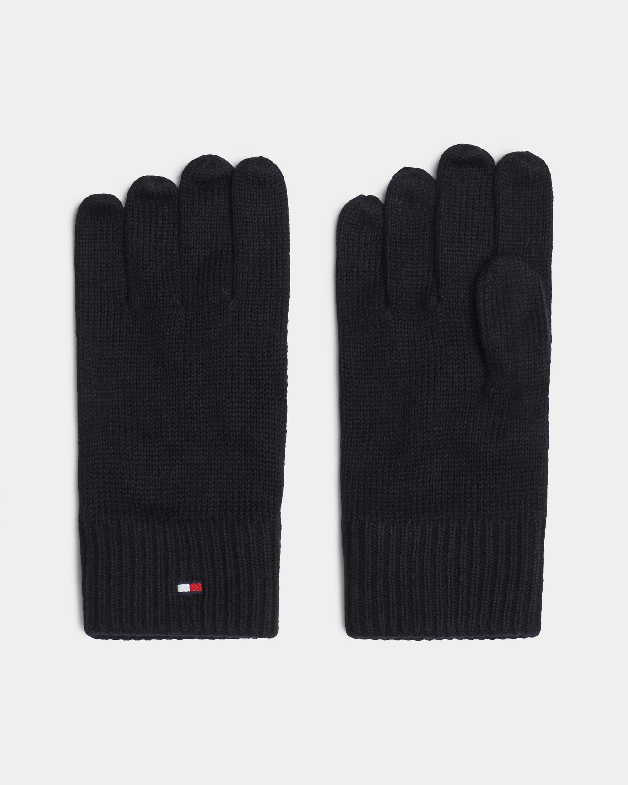 Tommy Hilfiger Hilfiger Flag Embroidery Gloves With Cashmere - Black - Image 2