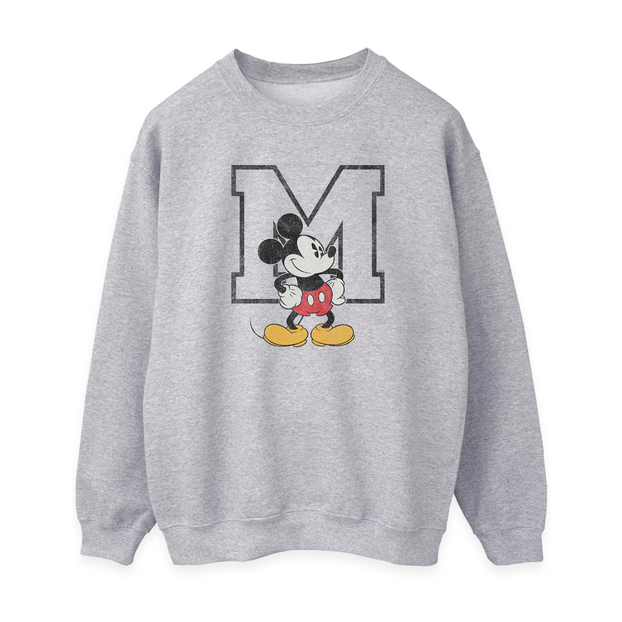 Thumbnail - Disney Damen/Damen Classic M Mickey Mouse-Sweatshirt (Heather Grey)
