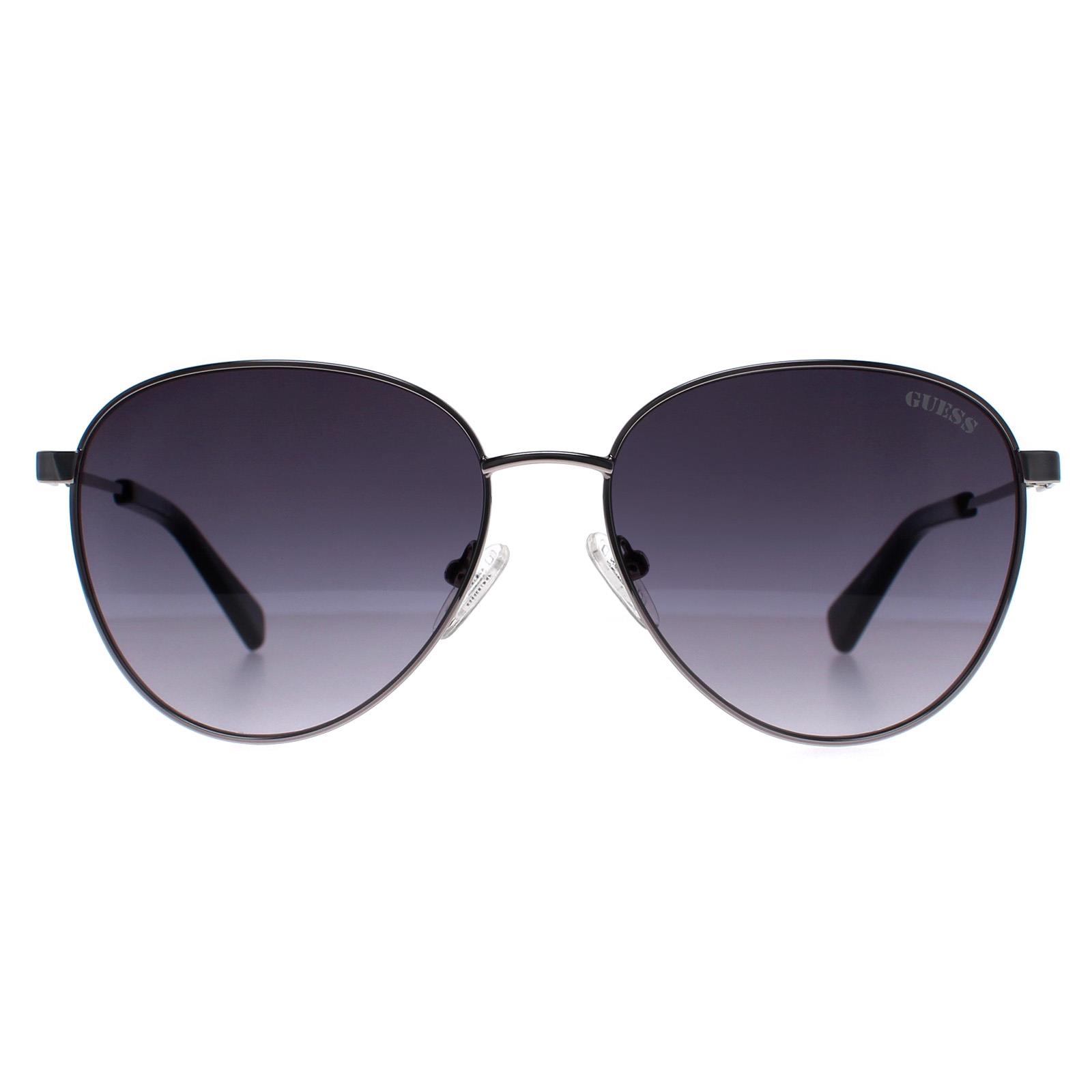 Thumbnail - Guess Runde Herren glänzend Gunmetal Rauch Gradient GU8257