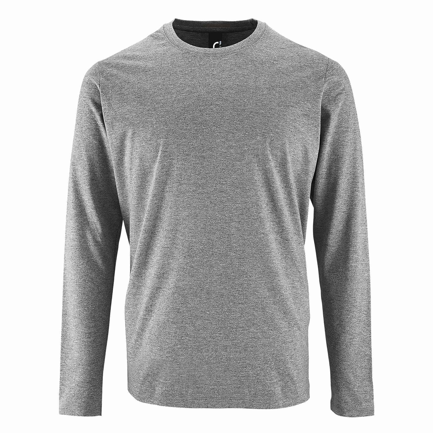 SOLS Mens Imperial Long Sleeve T-Shirt (Grey Marl) - Size 4XL