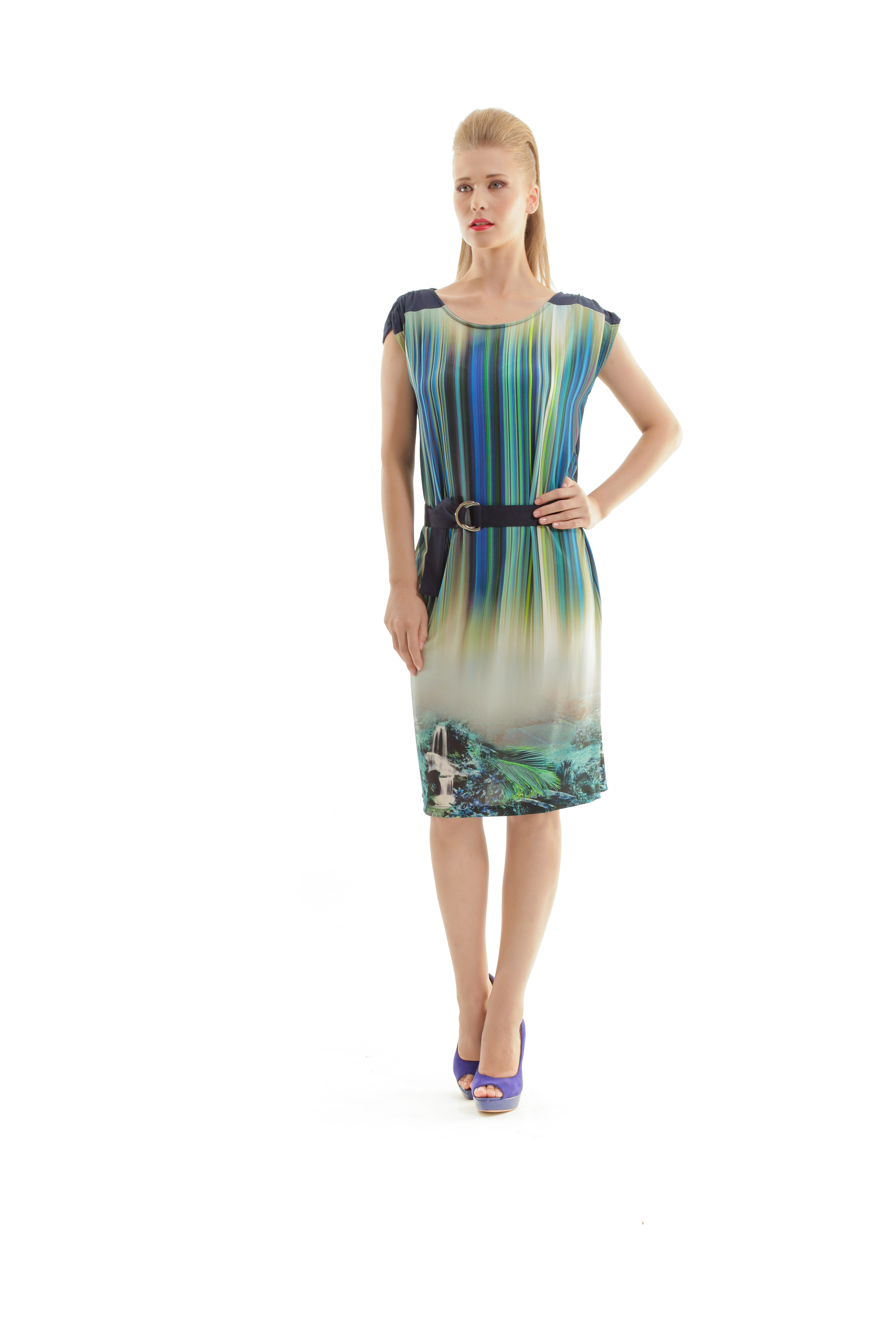 Thumbnail - Print-Kleid mit Kapuzenärmeln